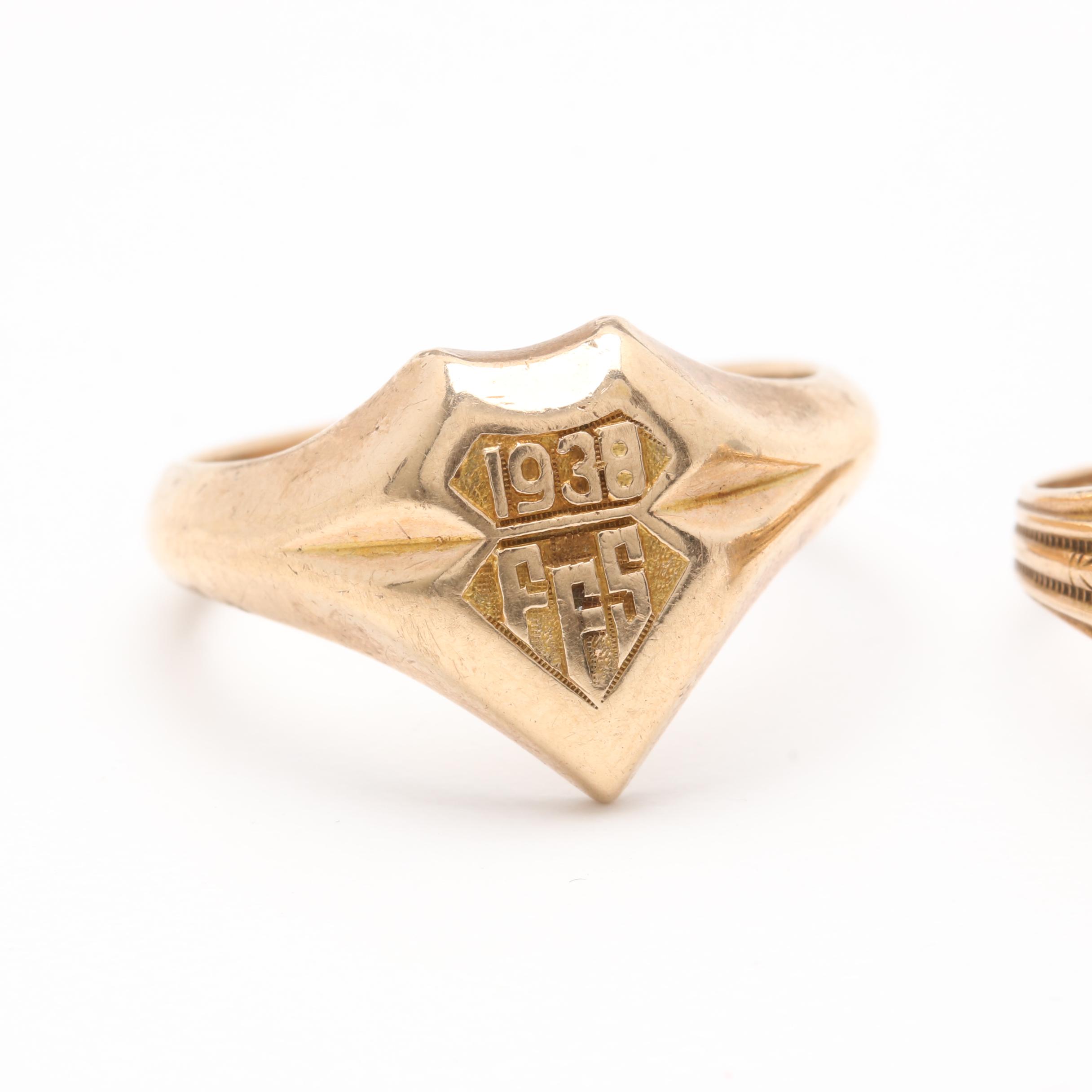 Vintage 10K Yellow Gold Rings