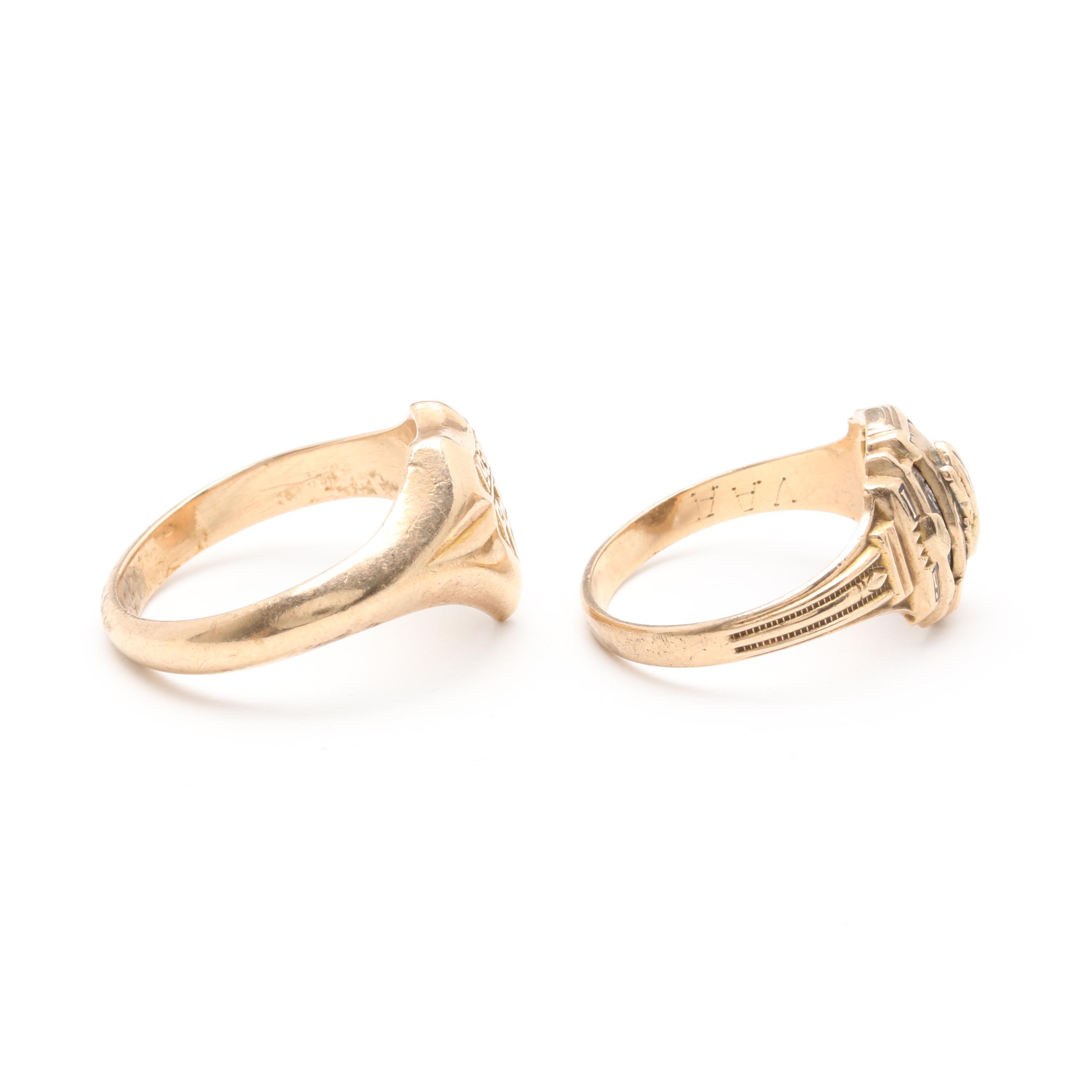 Vintage 10K Yellow Gold Rings