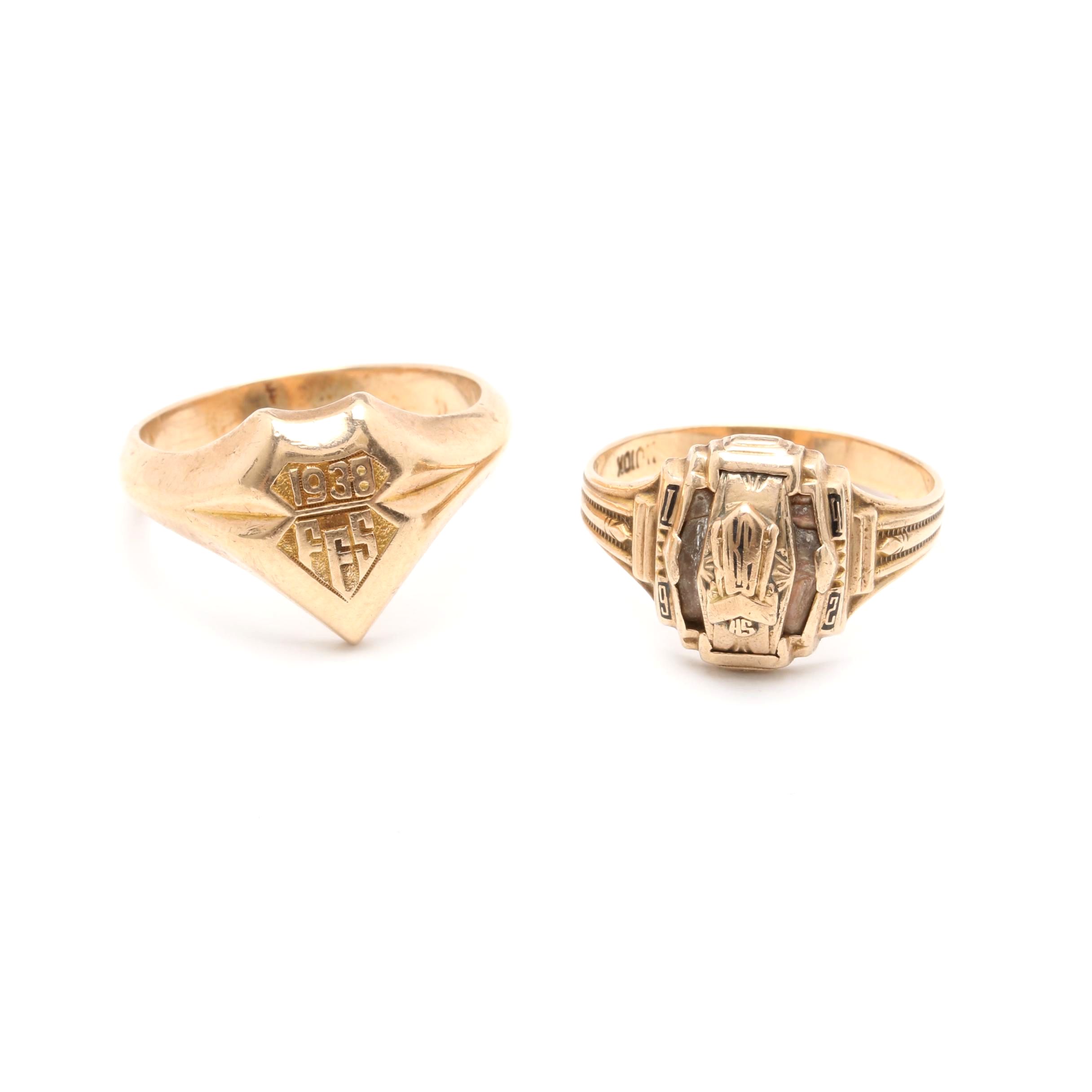 Vintage 10K Yellow Gold Rings