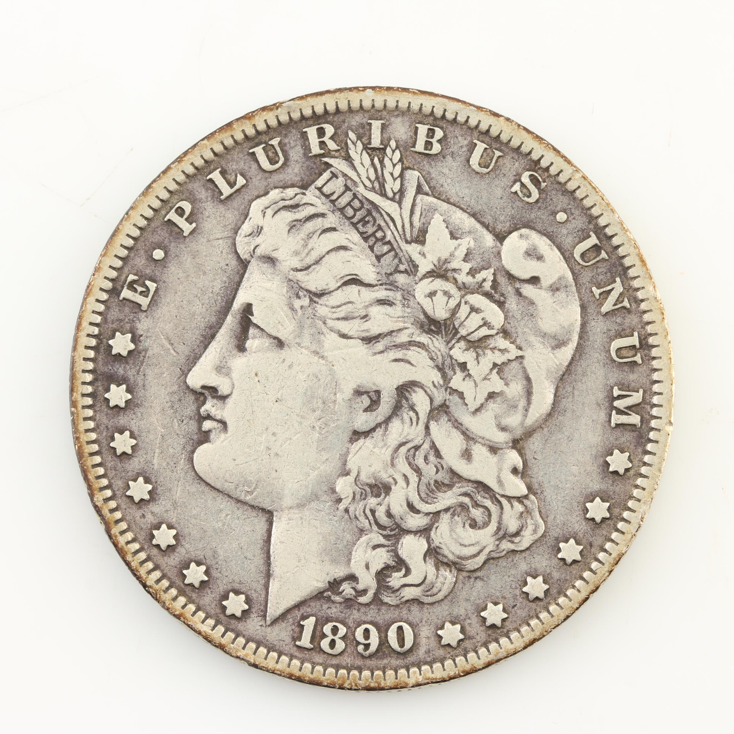 1889, 1890-O and 1890-S Morgan Silver Dollars