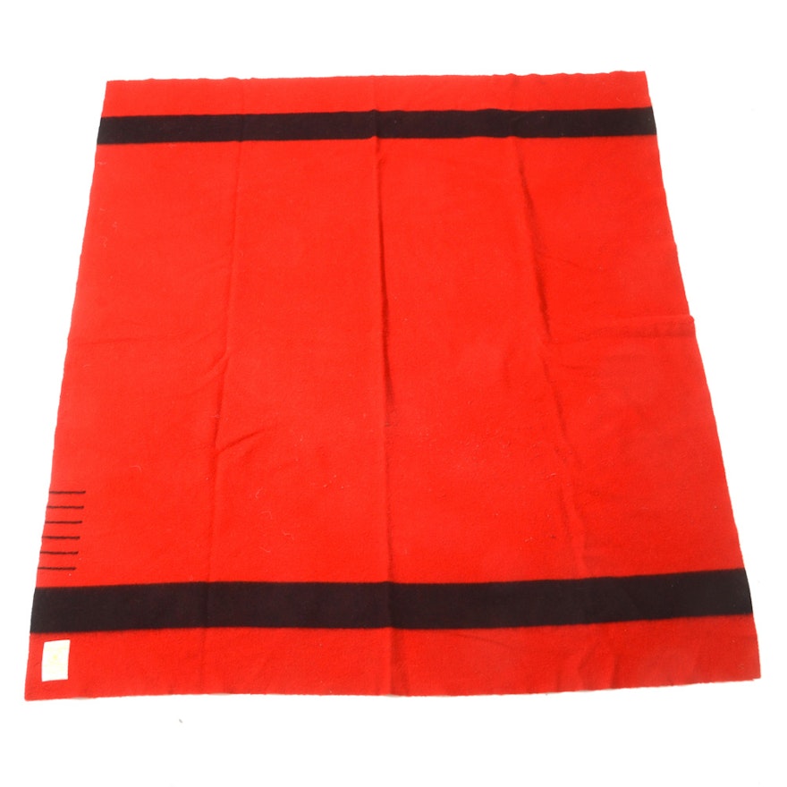 Hudson's Bay Co. Wool Blanket in Red and Black