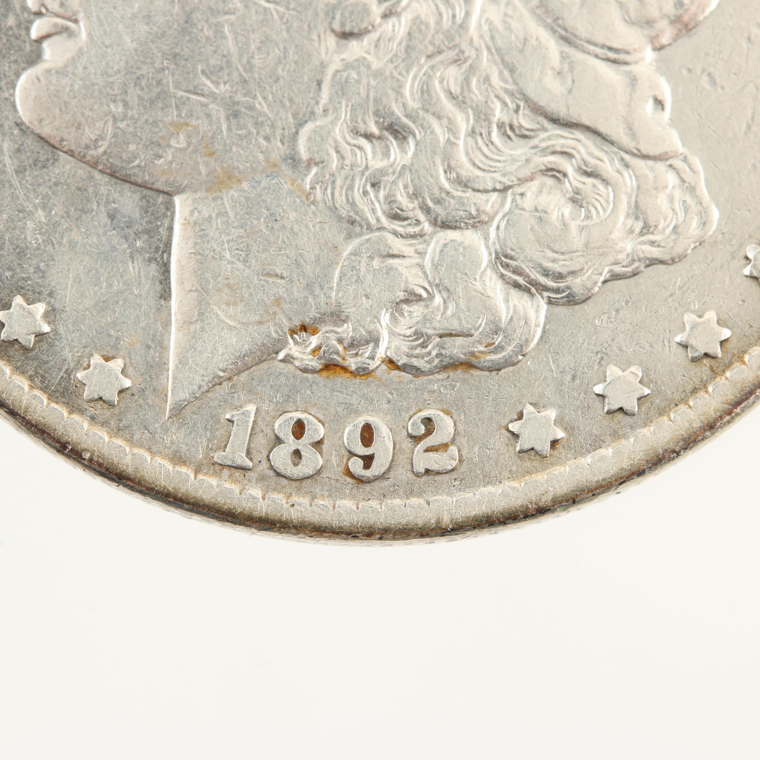 1892 Carson City Morgan Silver Dollar