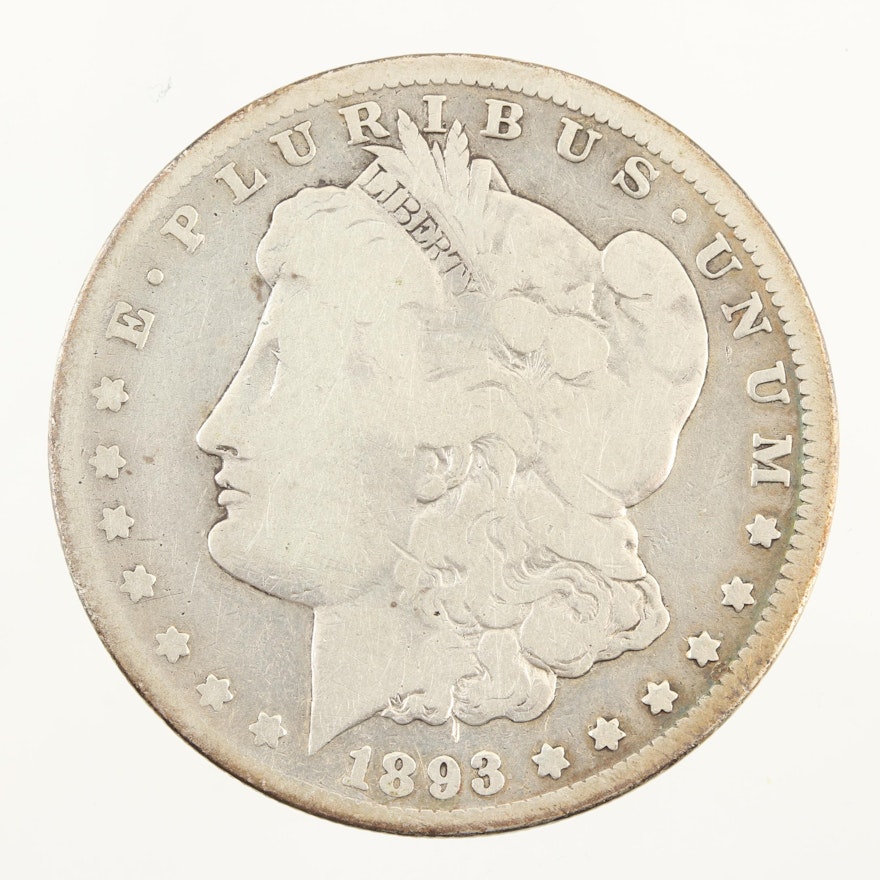 Low Mintage 1893 Carson City Morgan Silver Dollar