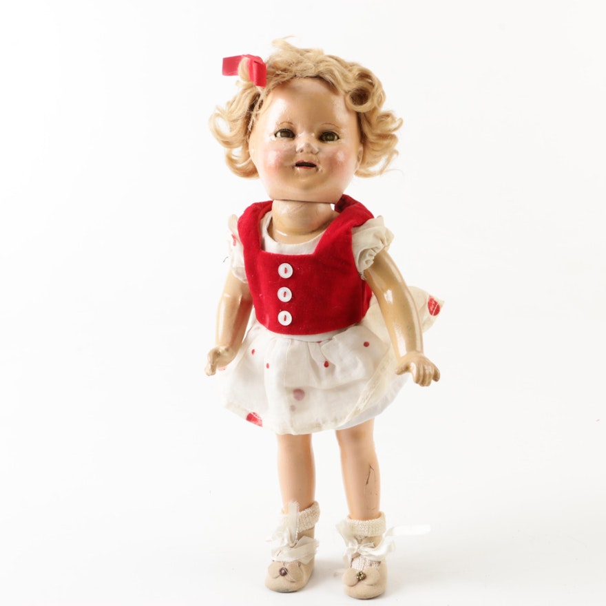1930s Ideal "Shirley Temple" Composition Doll