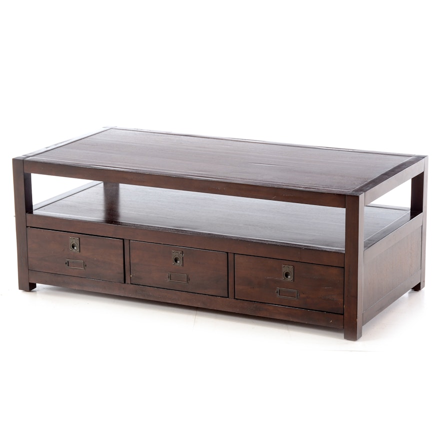 Contemporary Mahogany Coffee Table