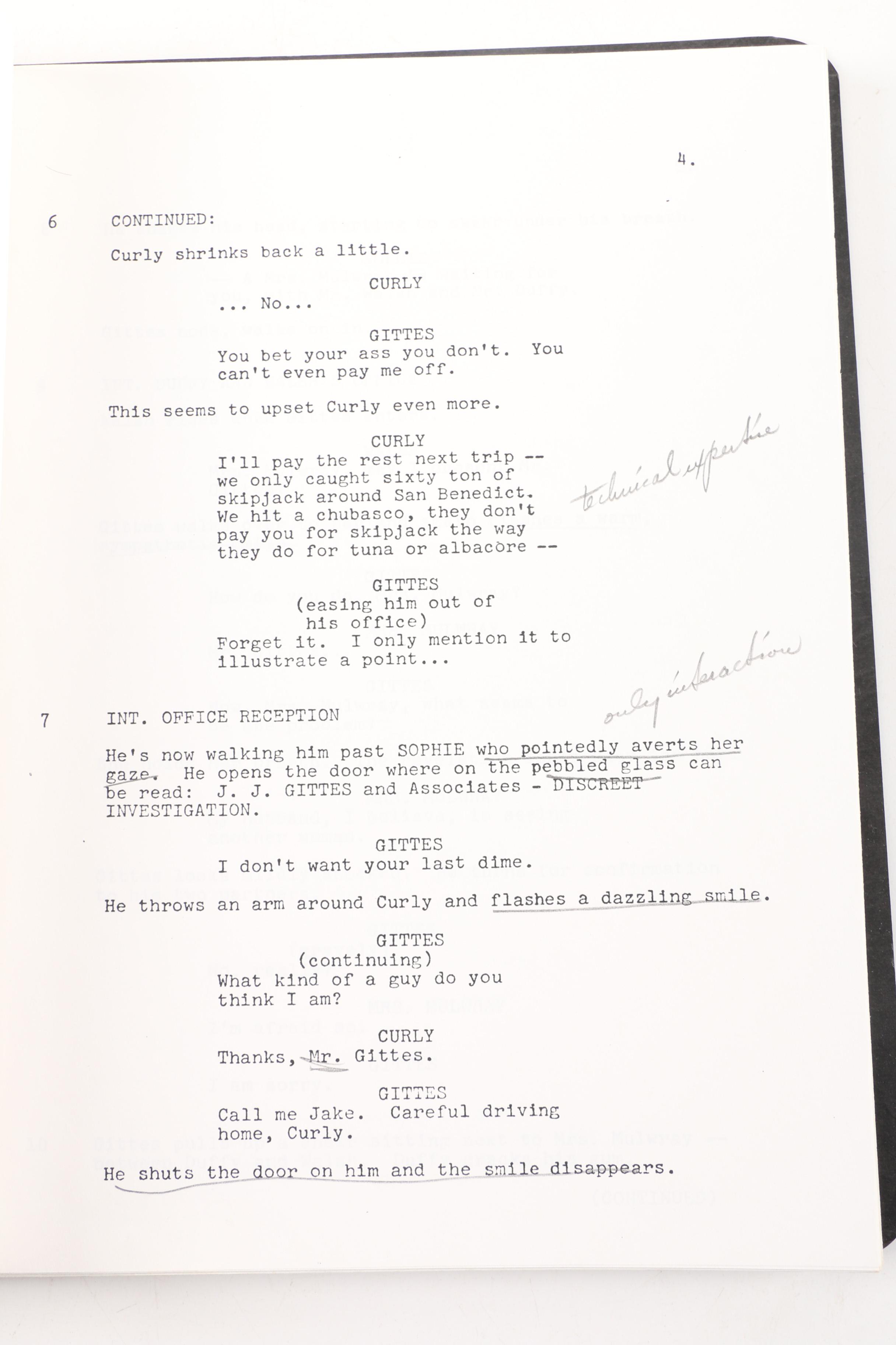 1973 "Chinatown" Screenplay by Robert Towne