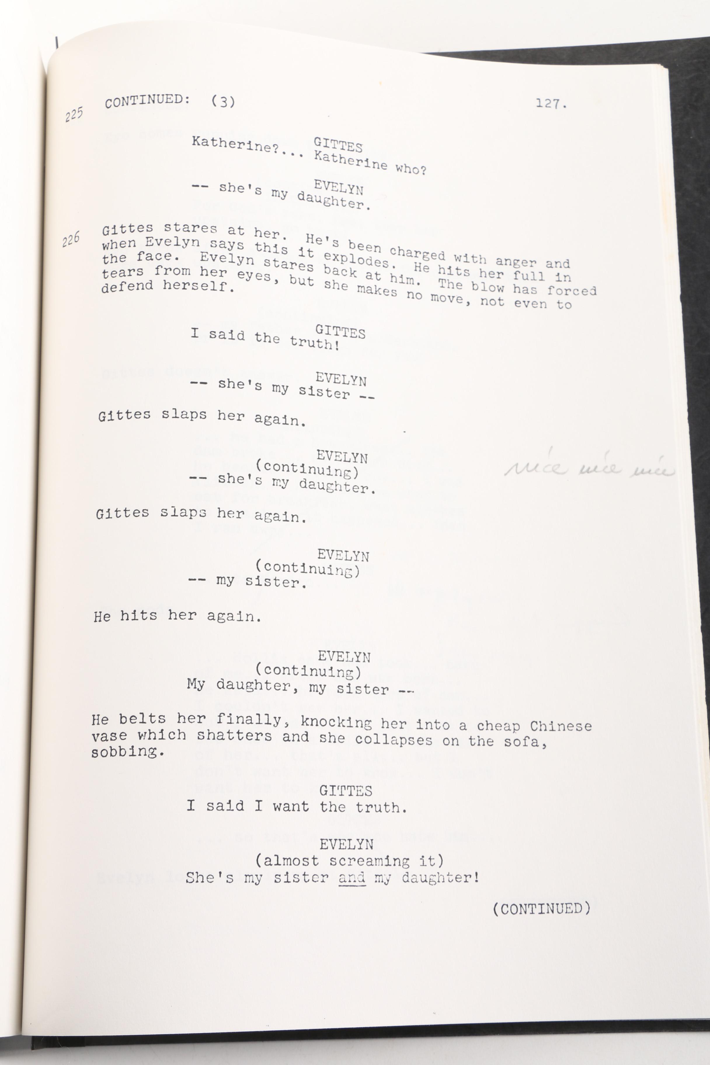 1973 "Chinatown" Screenplay by Robert Towne