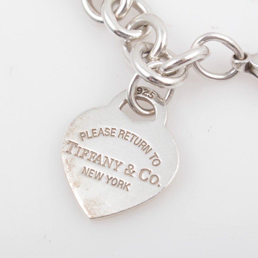 Tiffany & Co. "Return to Tiffany" Sterling Silver Charm Bracelet