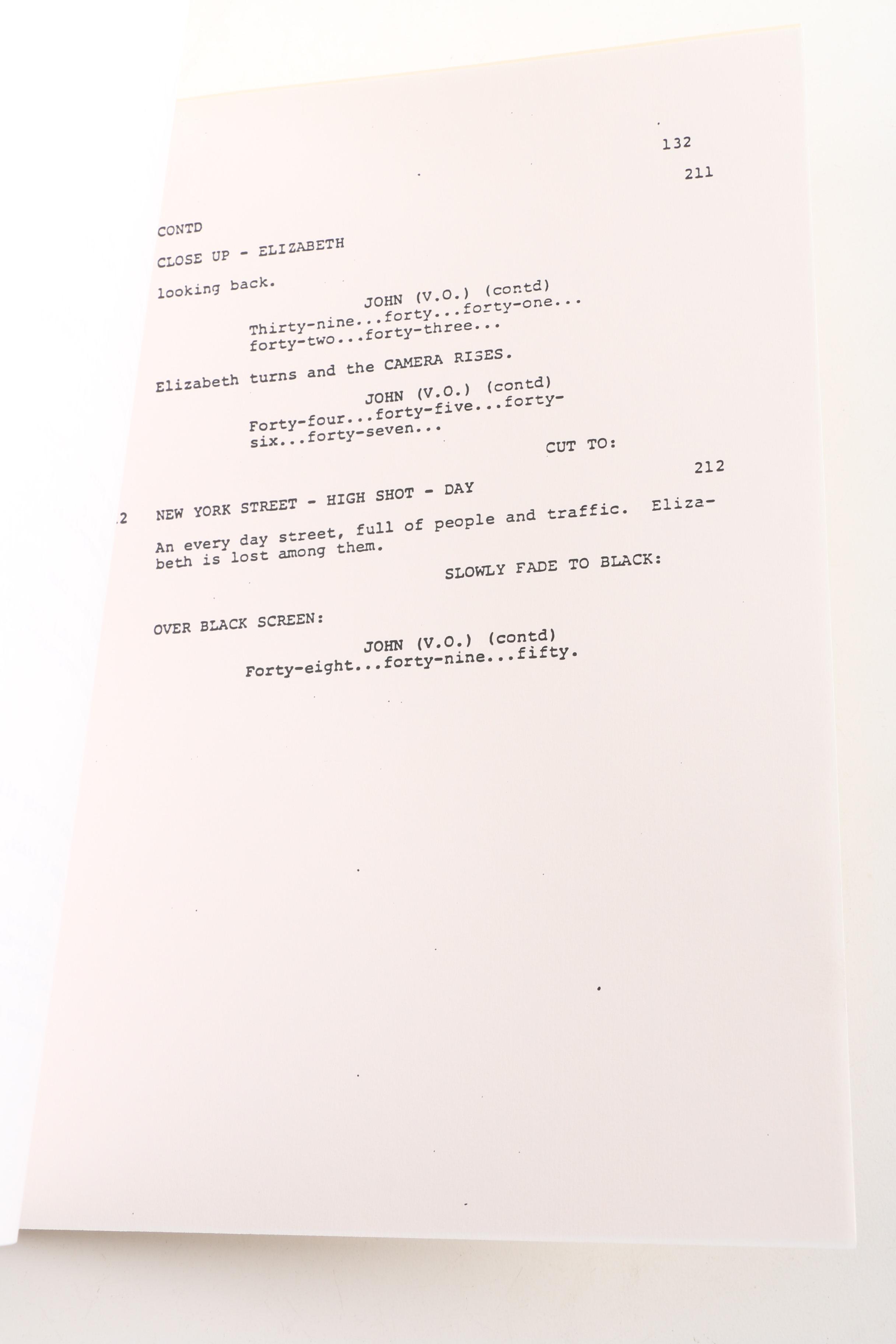 1984 "9½ Weeks" Film Screenplay
