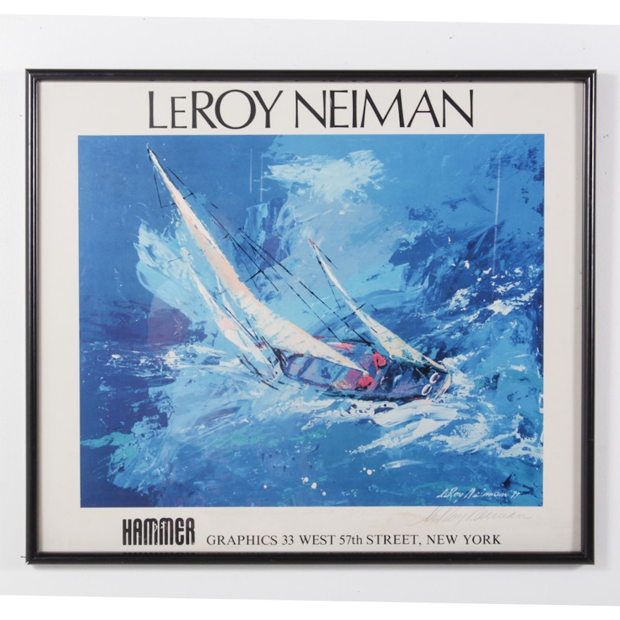 LeRoy Neiman "Sailing" Signed Offset Lithograph