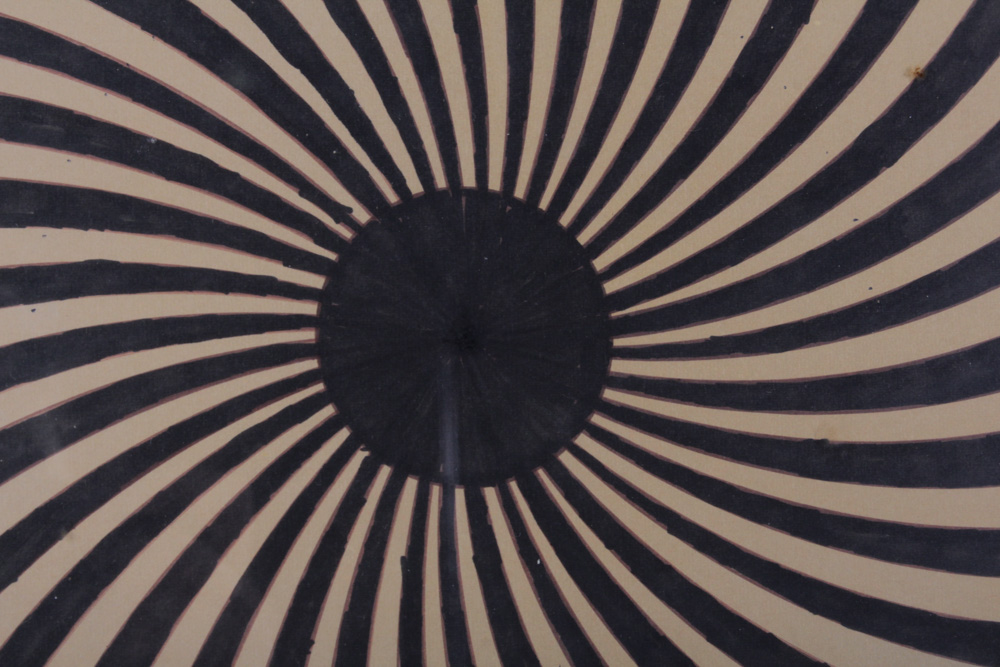 Mike Faught Vintage Op Art Ink Drawing