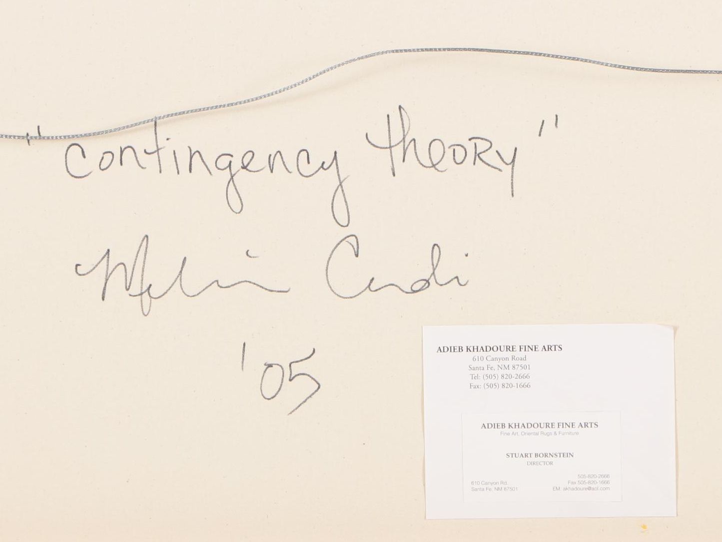 Melanie Corradi 2005 Oil Painting "Contingency Theory"