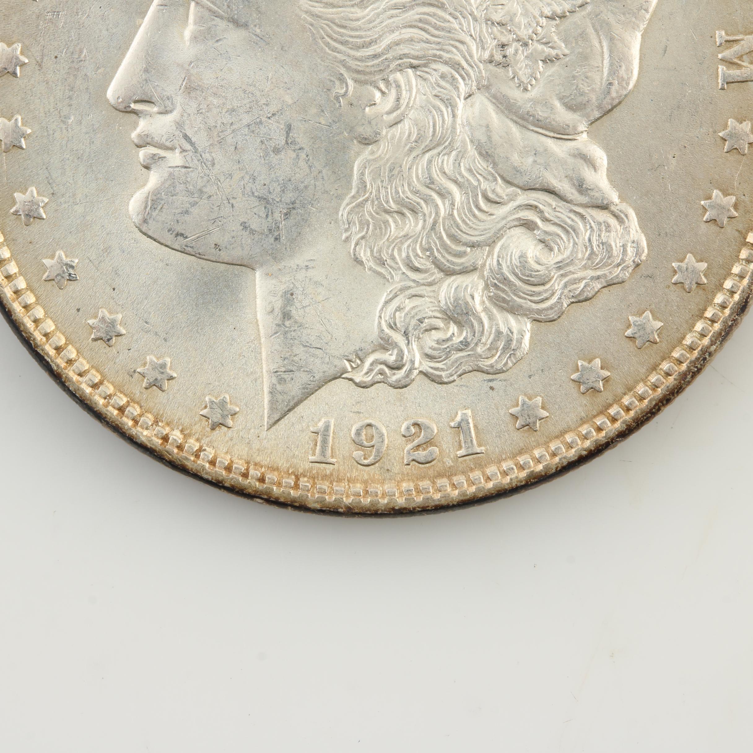 1921, 1921-D and 1921-S Morgan Silver Dollars