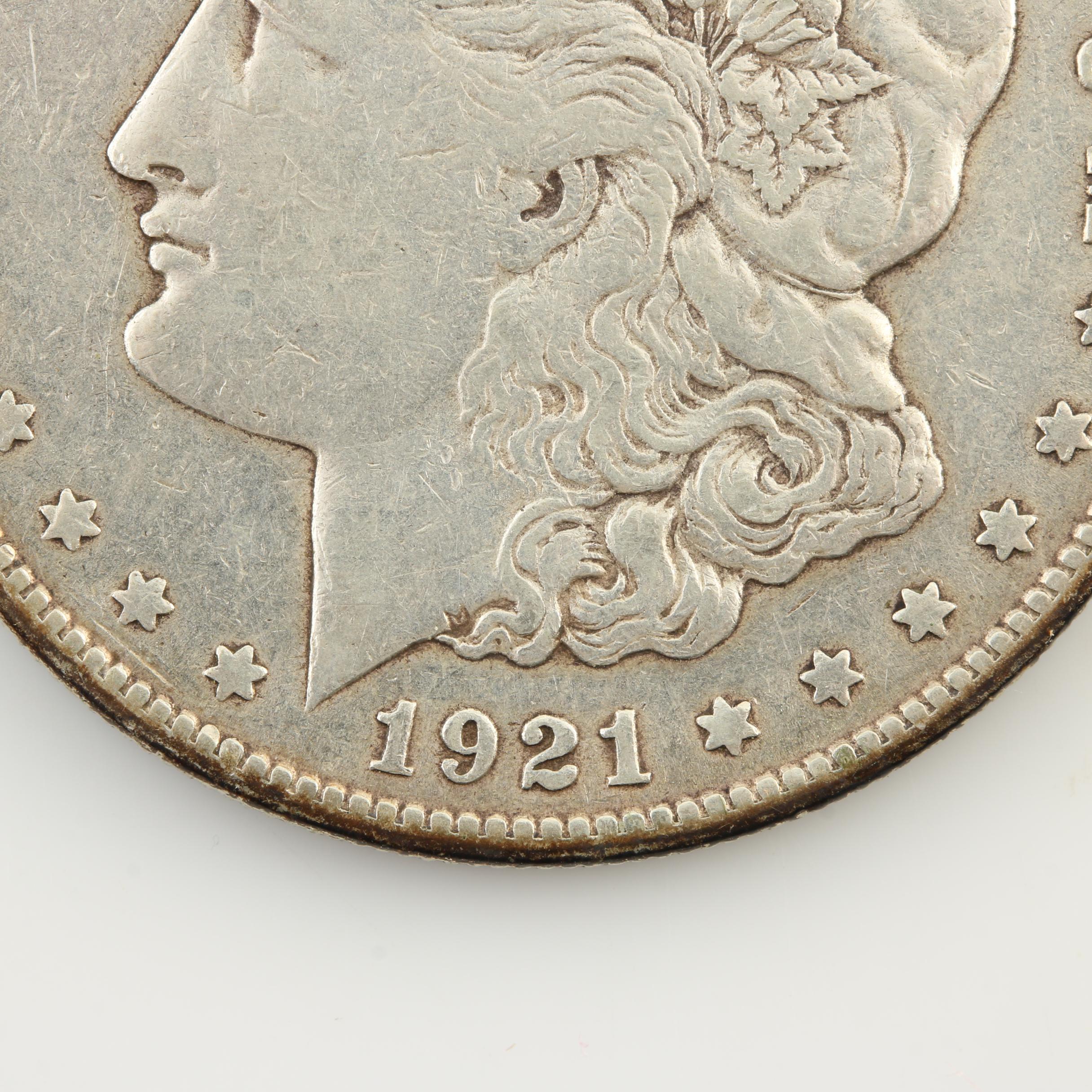 1921, 1921-D and 1921-S Morgan Silver Dollars