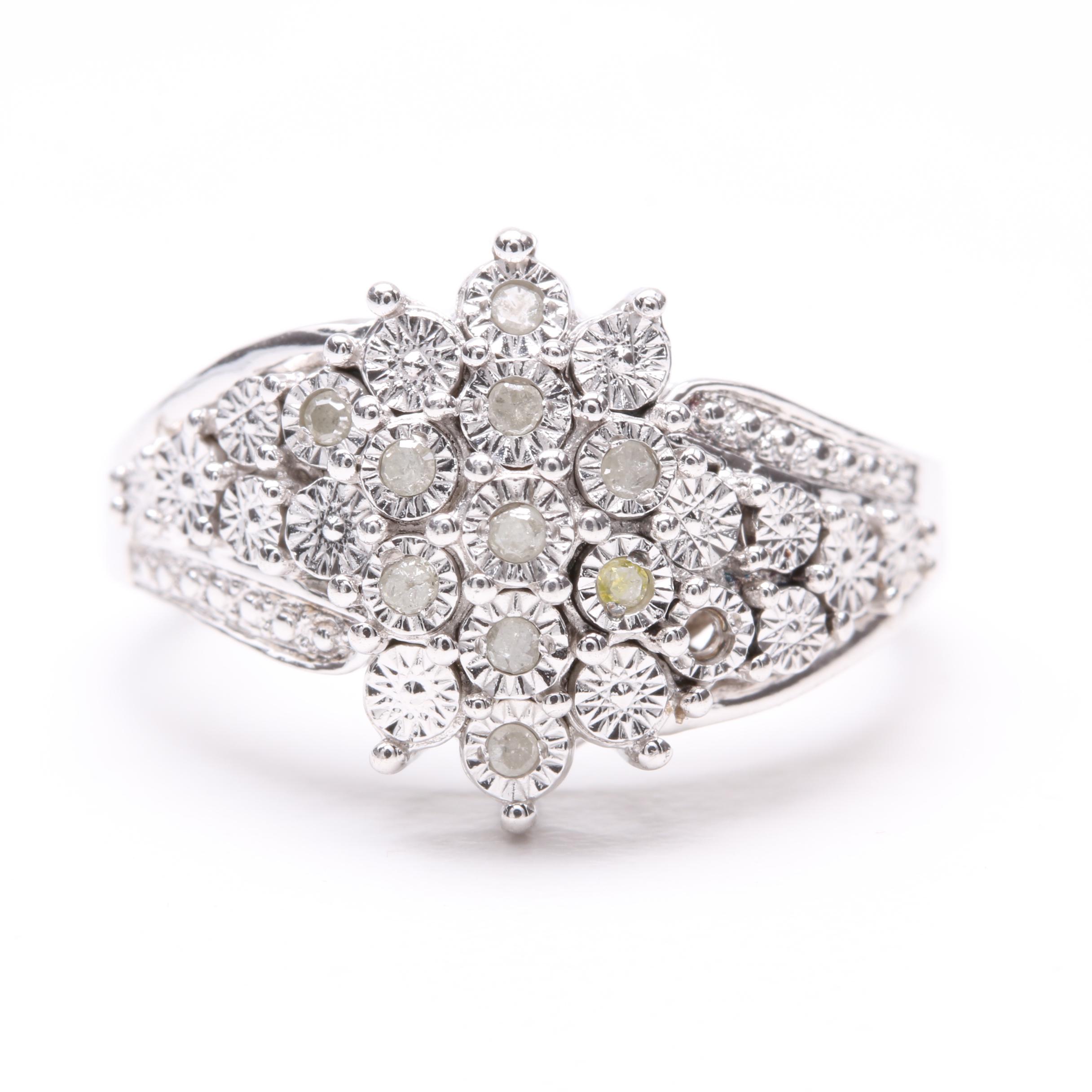 Sterling Silver Diamond Ring