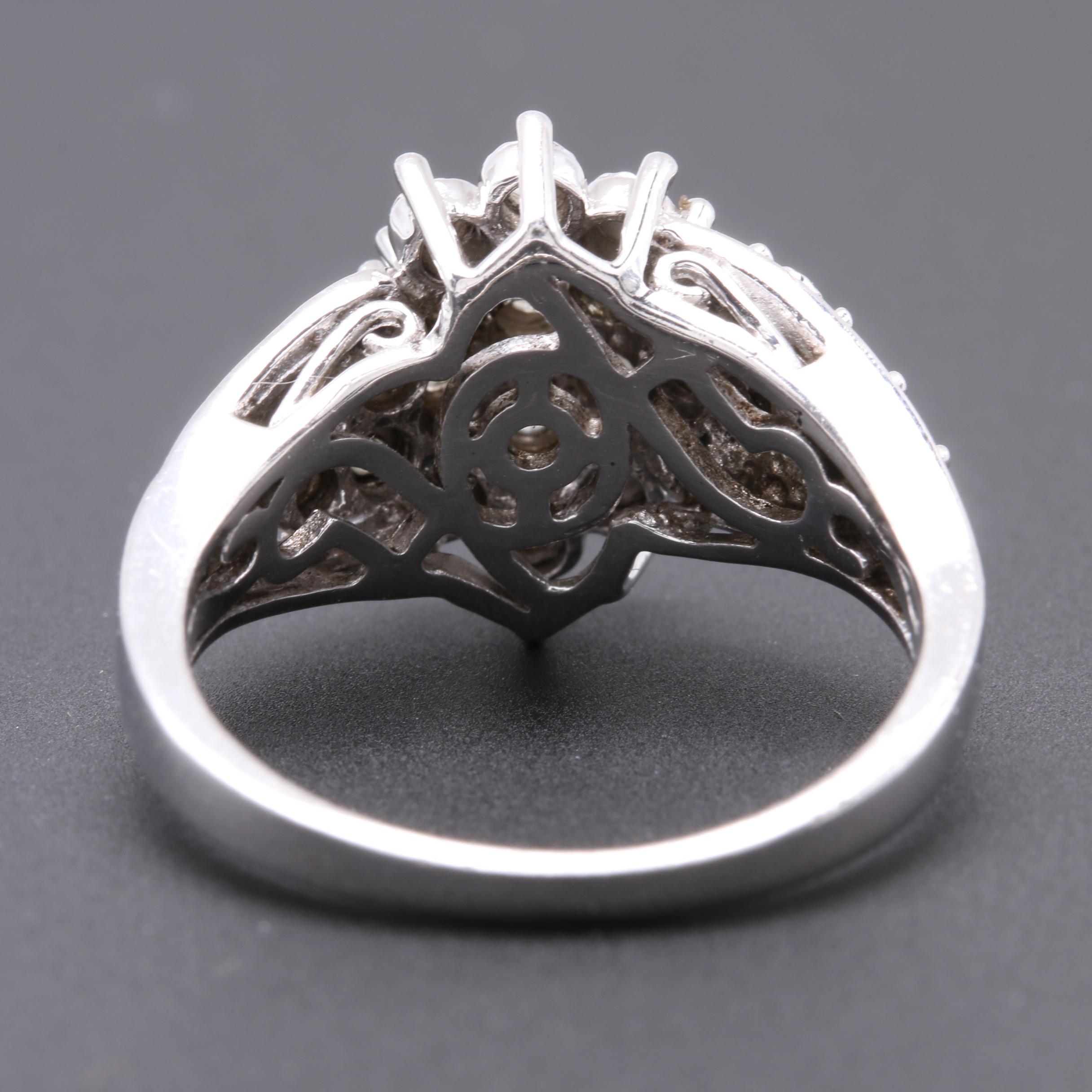 Sterling Silver Diamond Ring