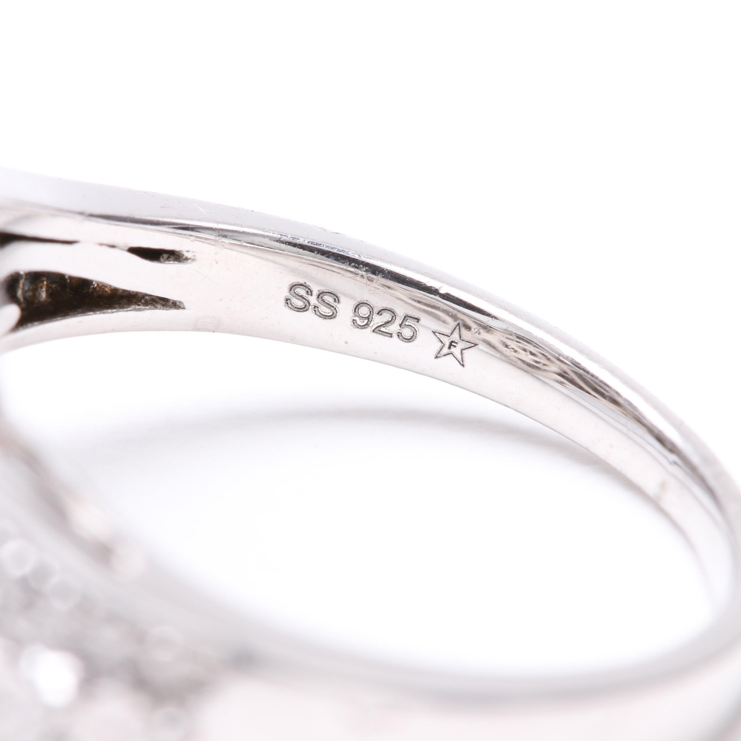 Sterling Silver Diamond Ring