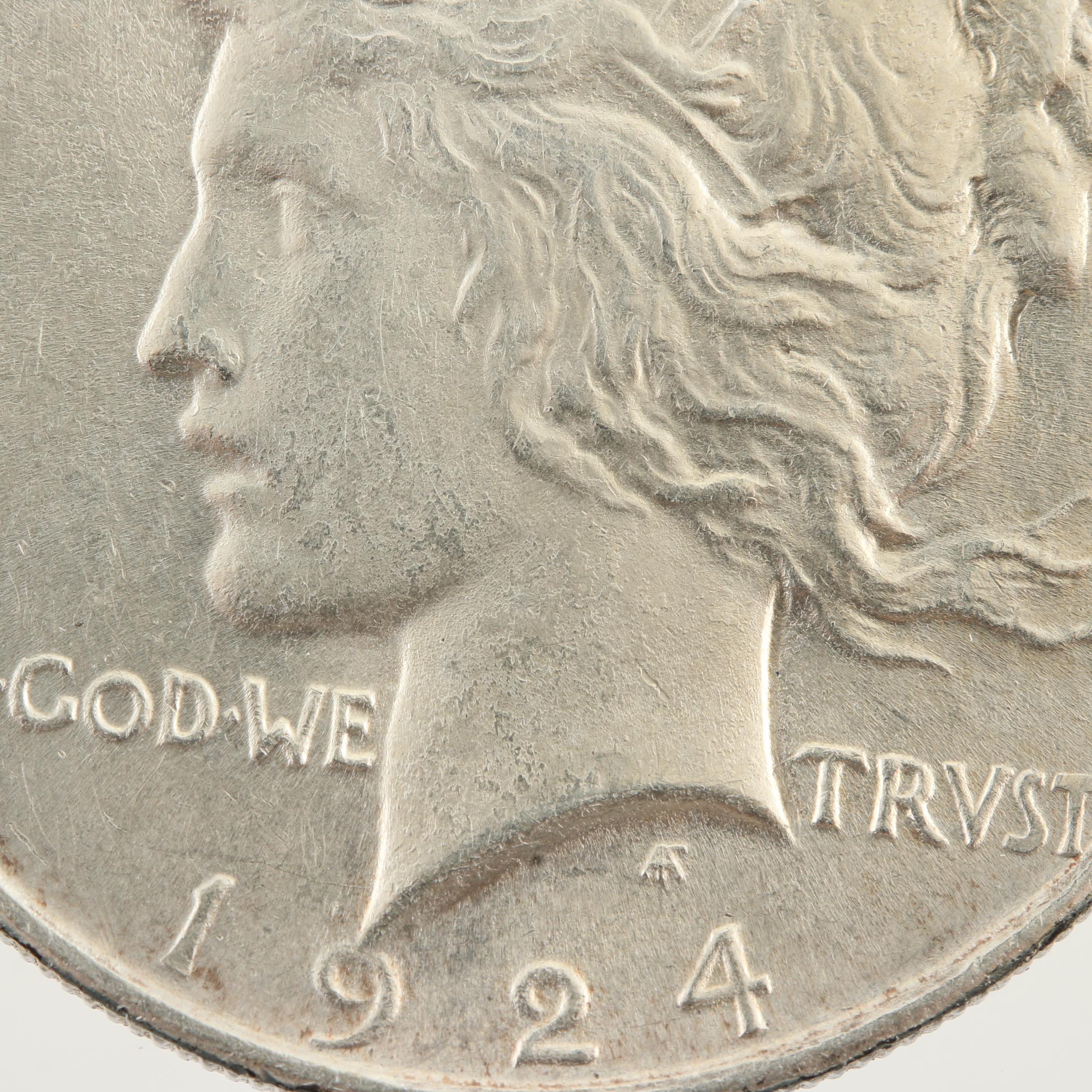 1924 Peace Silver Dollar