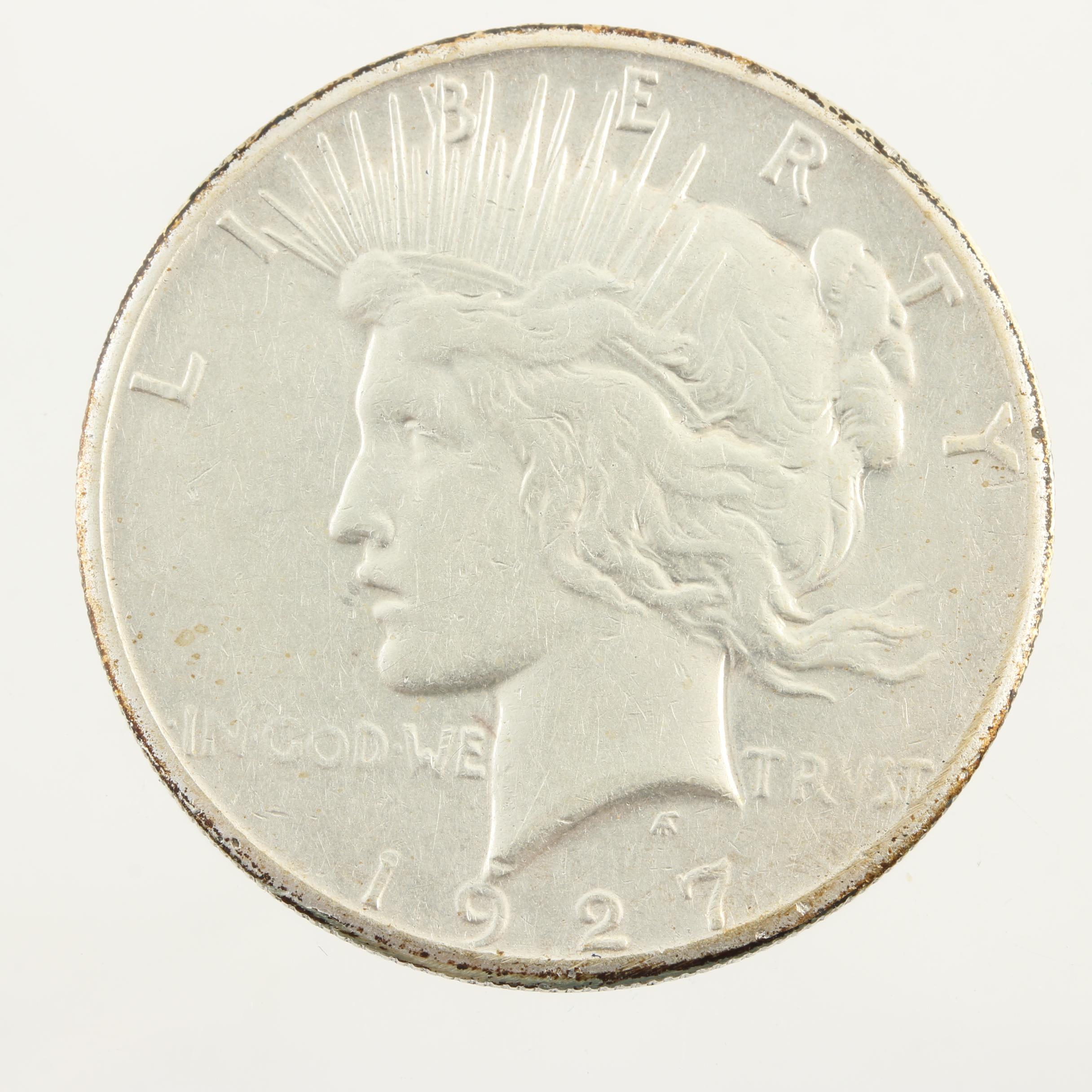 Low Mintage 1927 Peace Silver Dollar