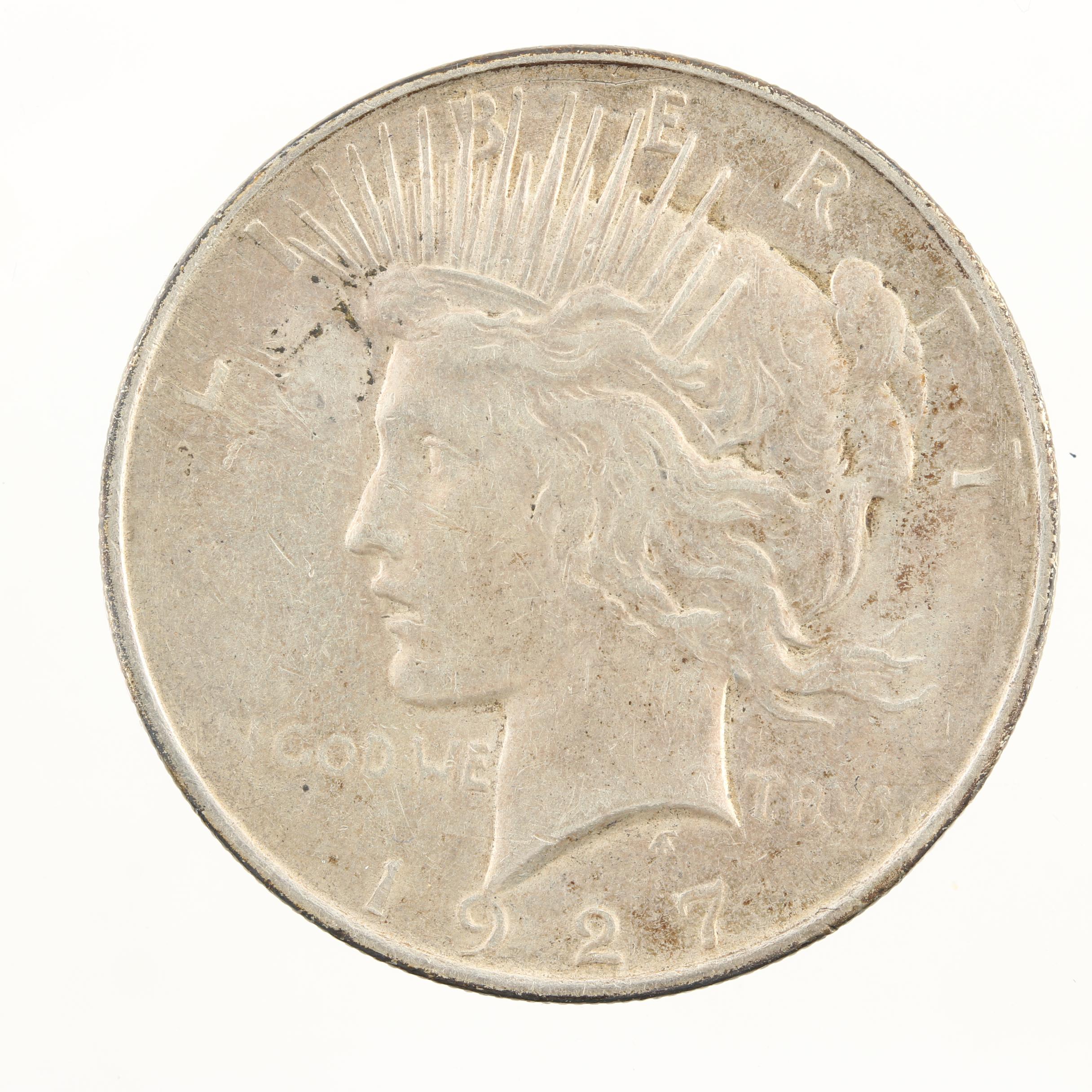 1927-D Peace Silver Dollar