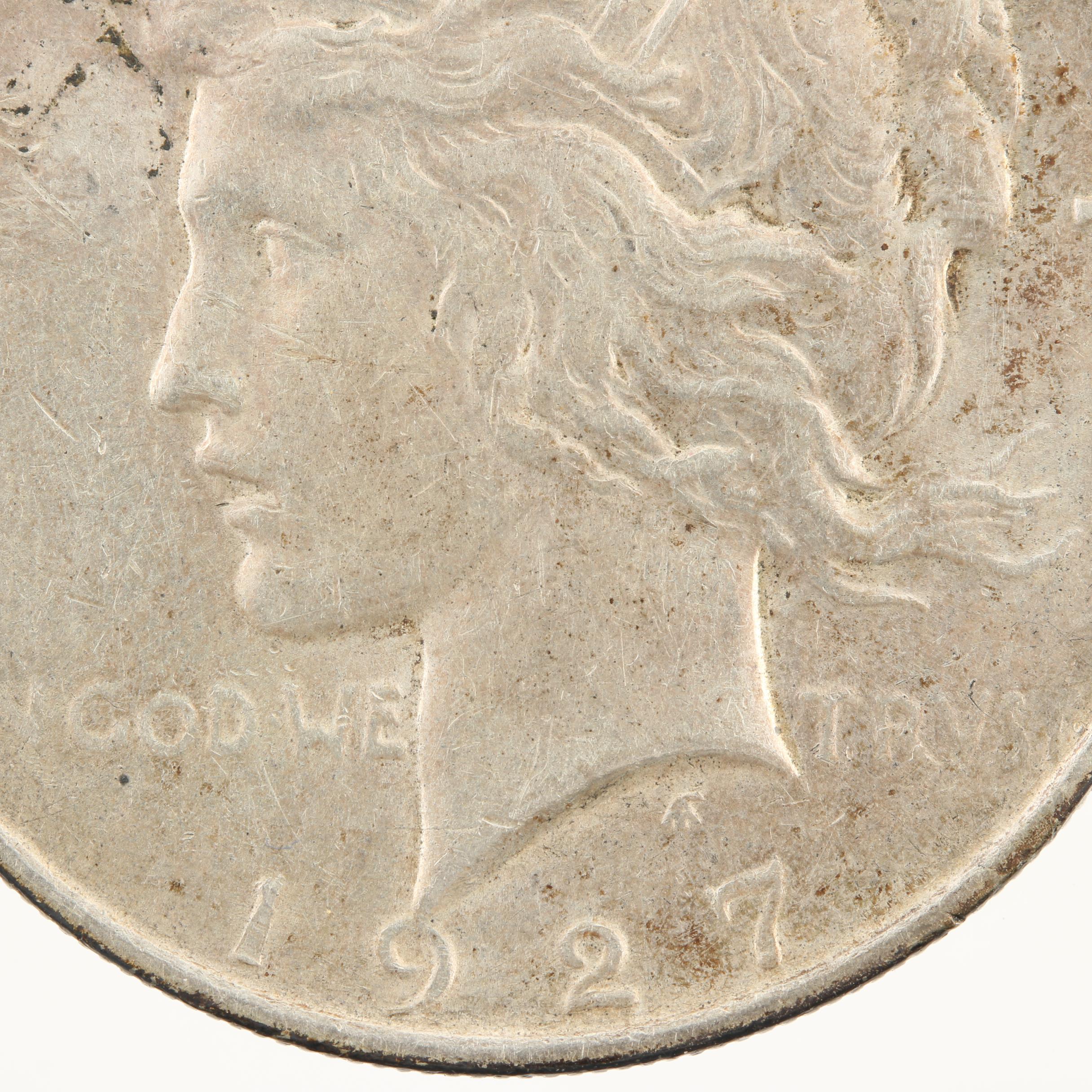 1927-D Peace Silver Dollar
