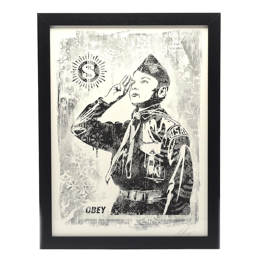 Shepard Fairey Signed Offset Print "Boy Scout"