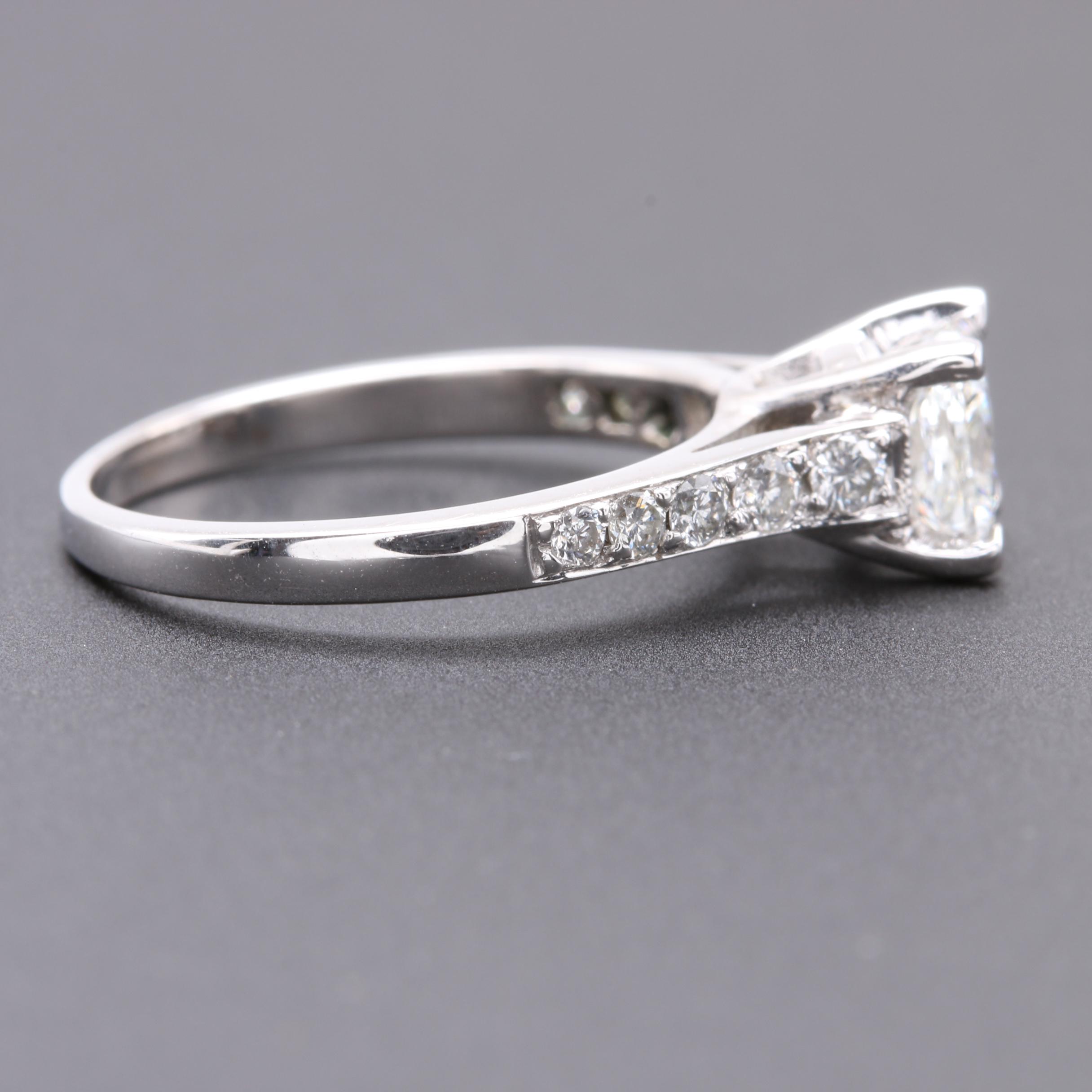 18K White Gold 0.95 CTW Diamond Ring
