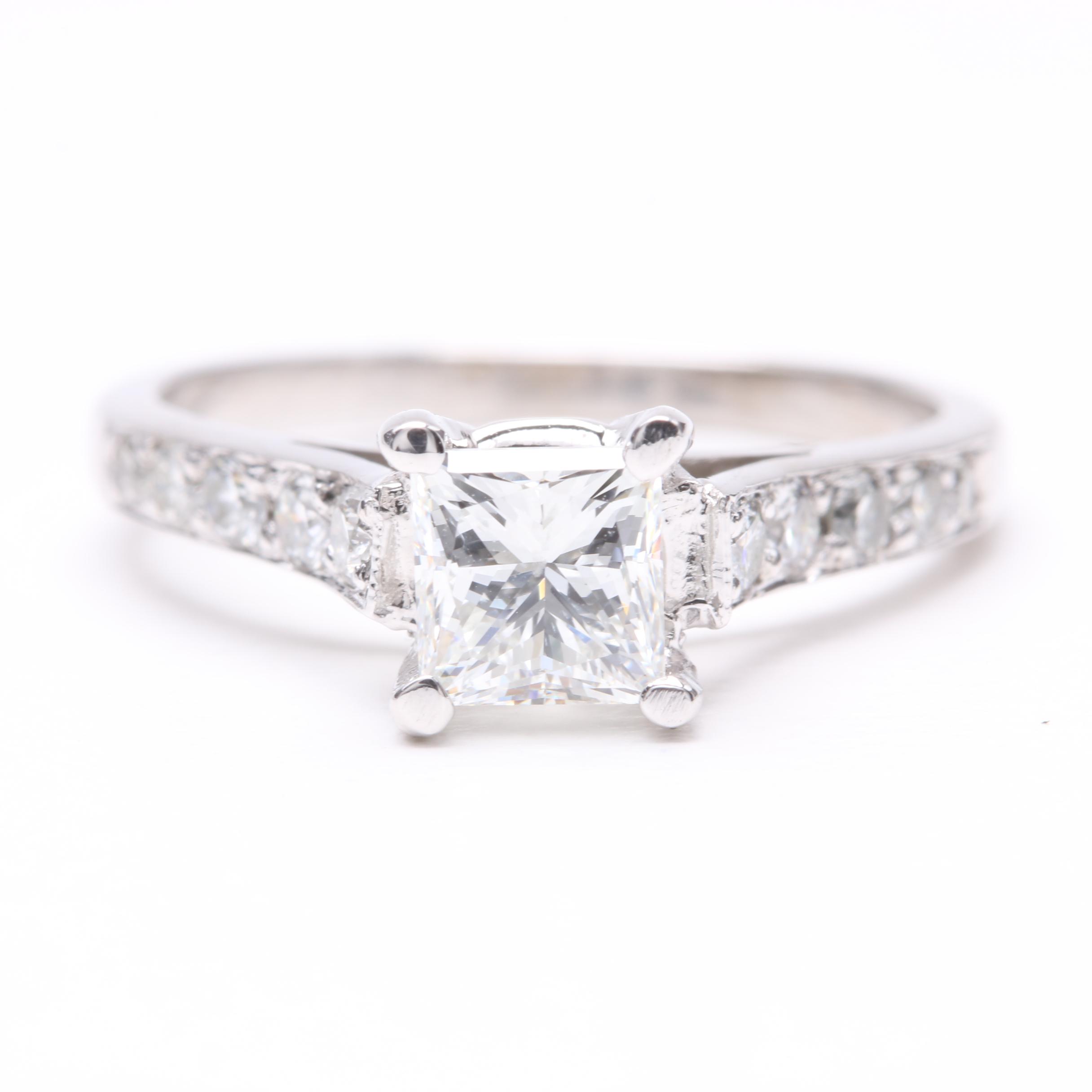 18K White Gold 0.95 CTW Diamond Ring