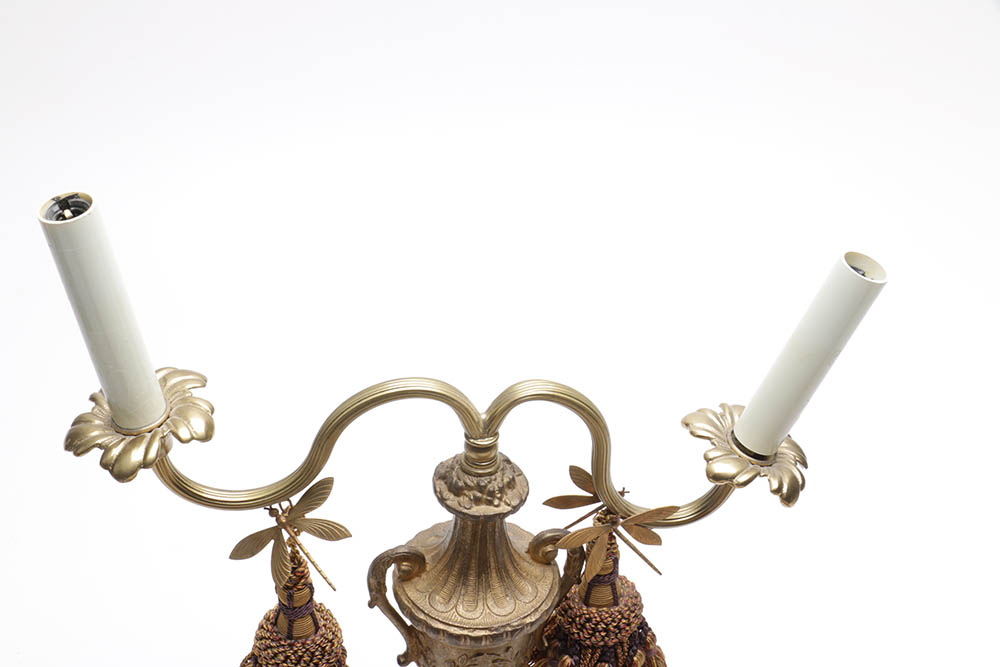 Frederick Cooper Dragonfly Double Candlestick Table Lamp