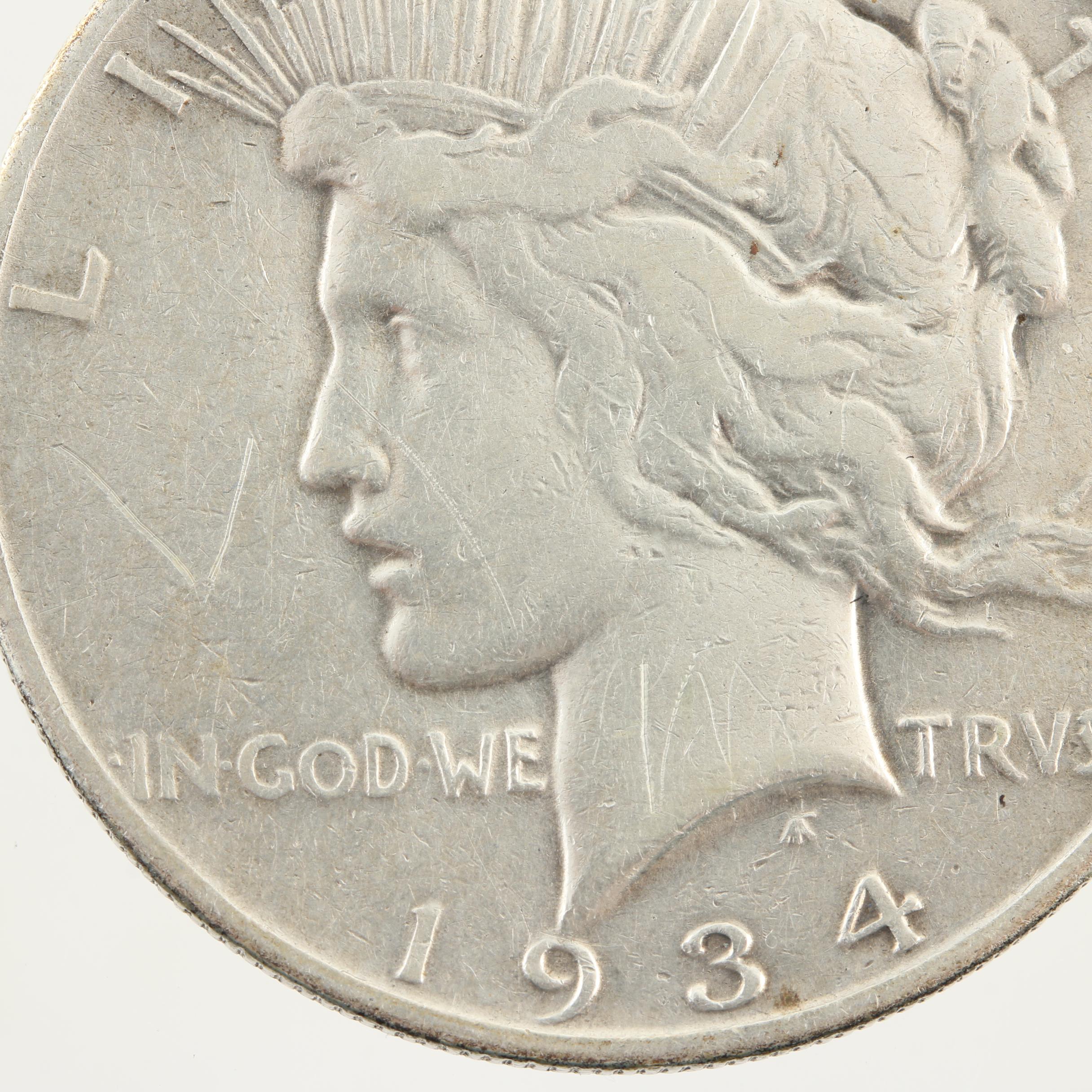 Key Date 1934-S Peace Silver Dollar