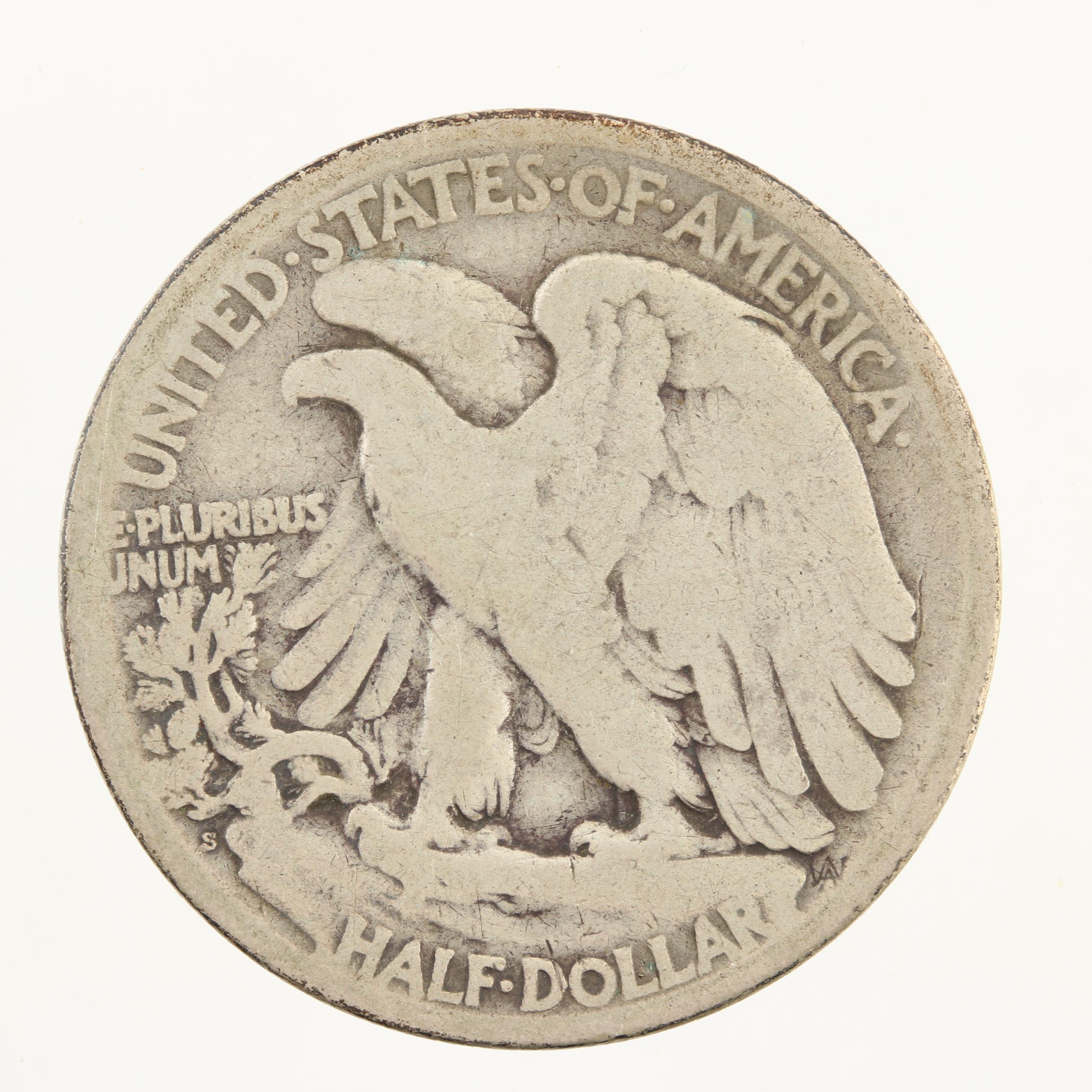 Better Date 1919-S Walking Liberty Silver Half Dollar