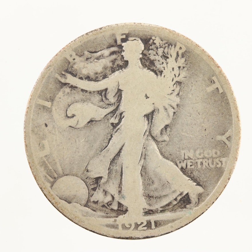 Key Date 1921-D Walking Liberty Silver Half Dollar