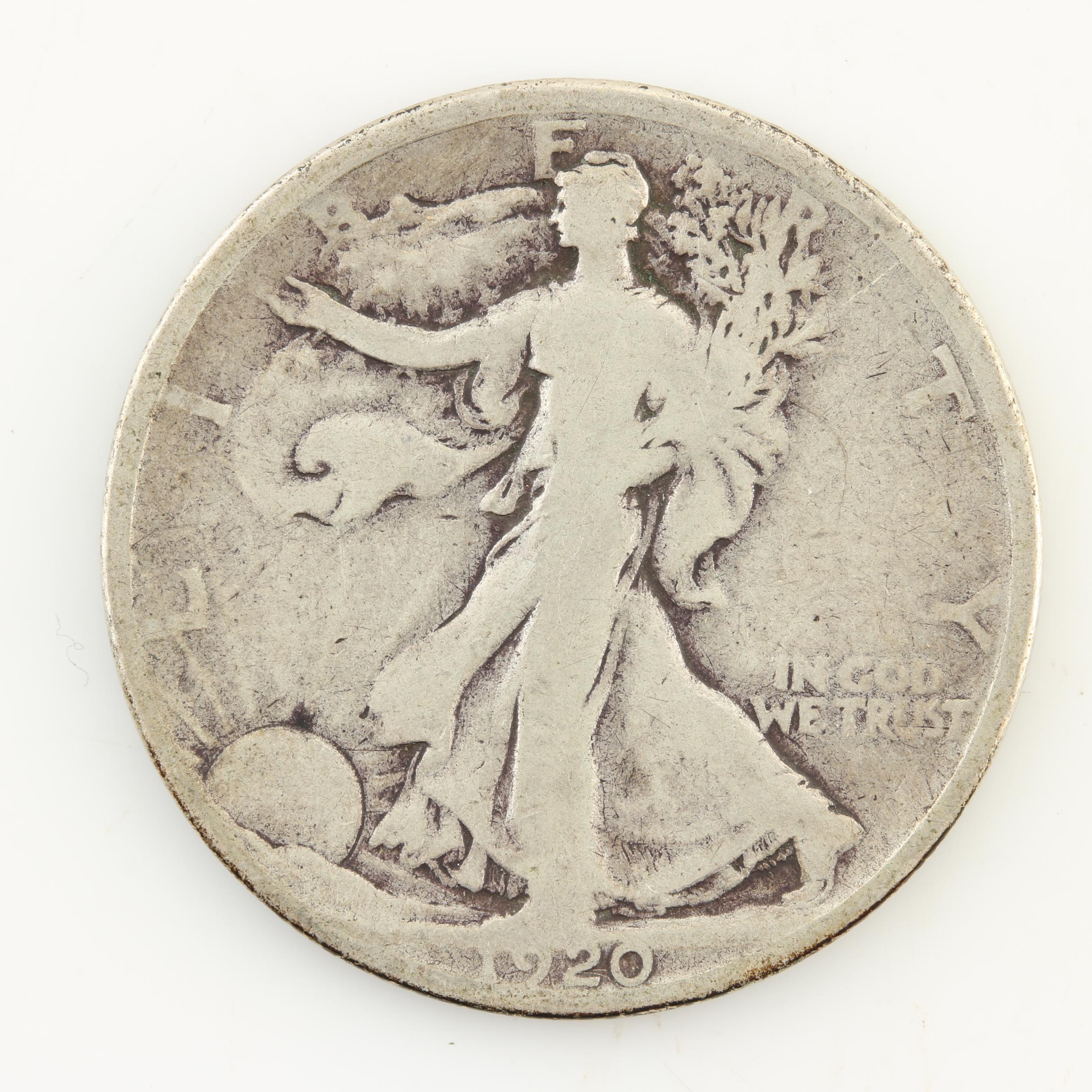 1920, 1920-D and 1920-S Walking Liberty Silver Half Dollars