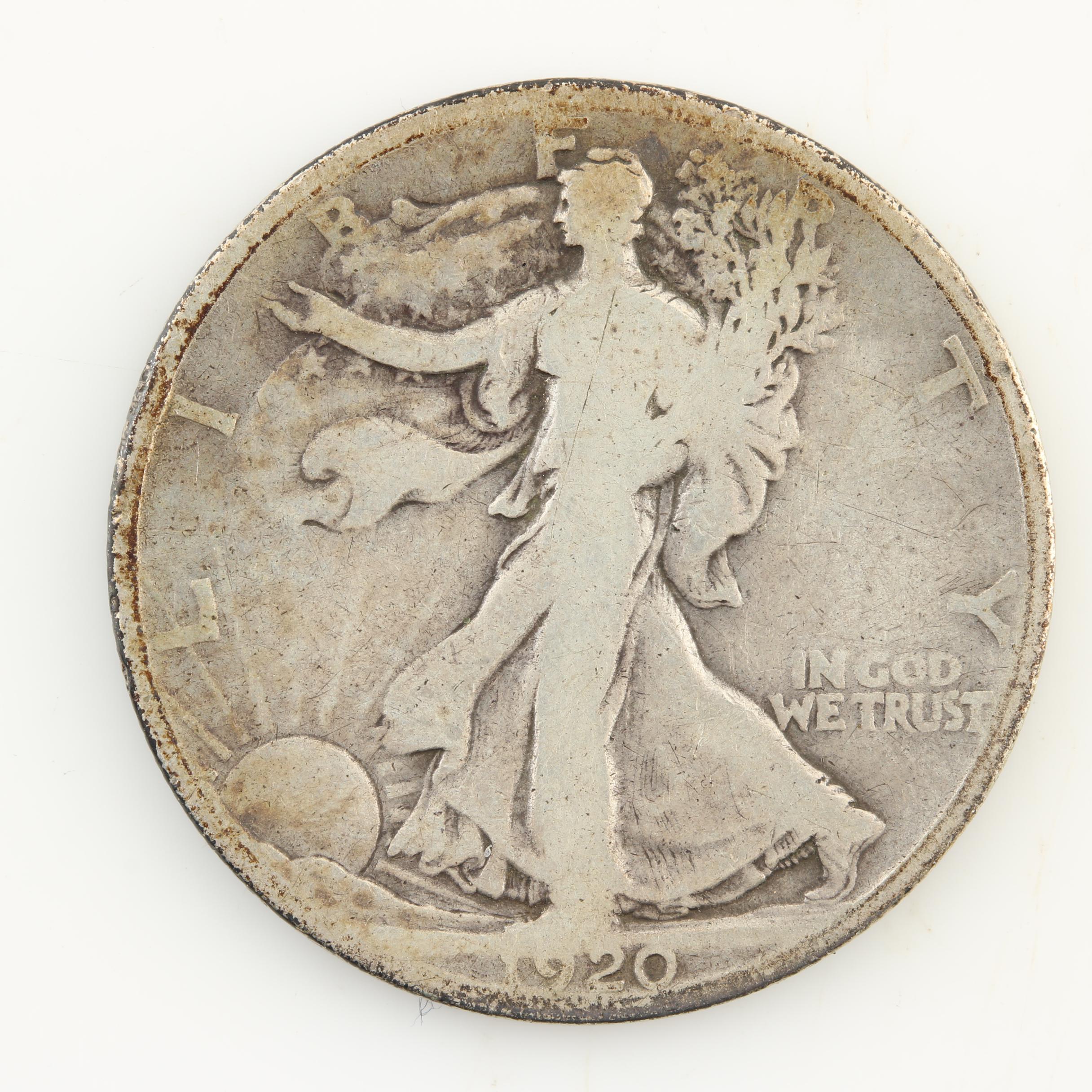 1920, 1920-D and 1920-S Walking Liberty Silver Half Dollars