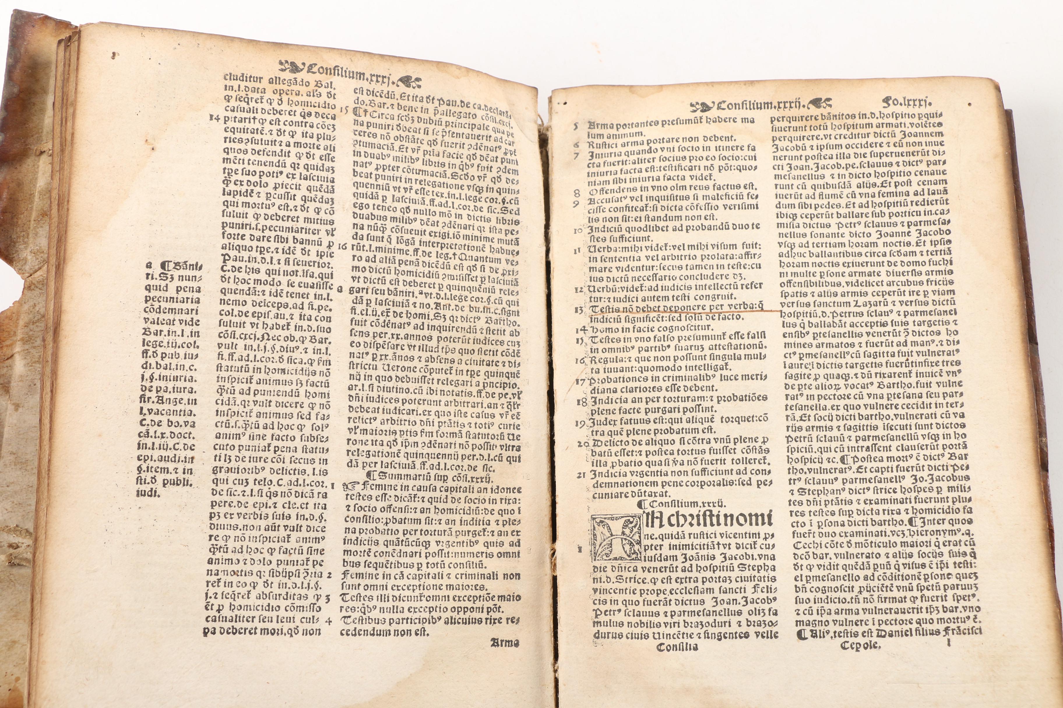 1540 "Consilia Criminalia Celeberrimi" by Bartholomaeus Cepola