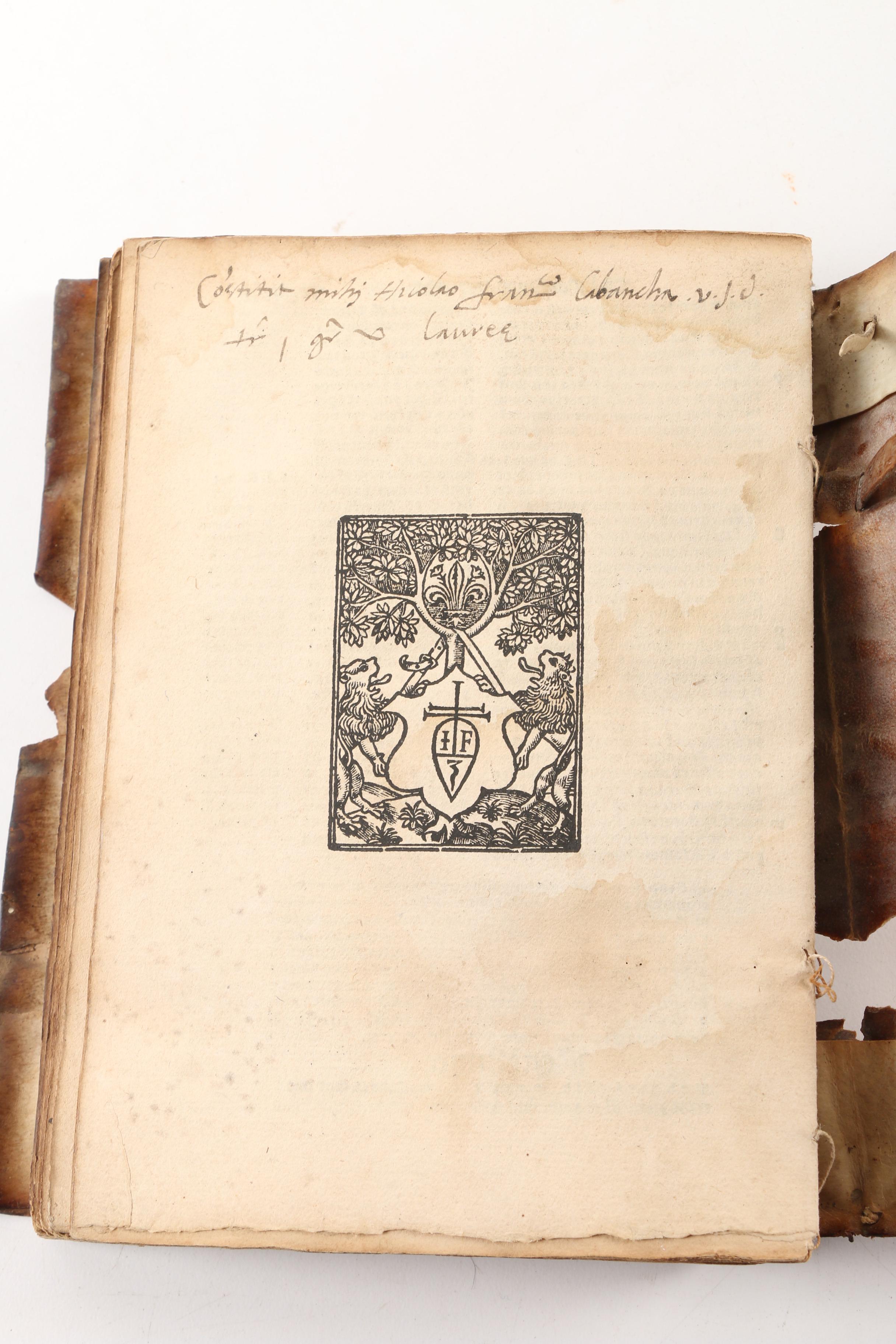 1540 "Consilia Criminalia Celeberrimi" by Bartholomaeus Cepola