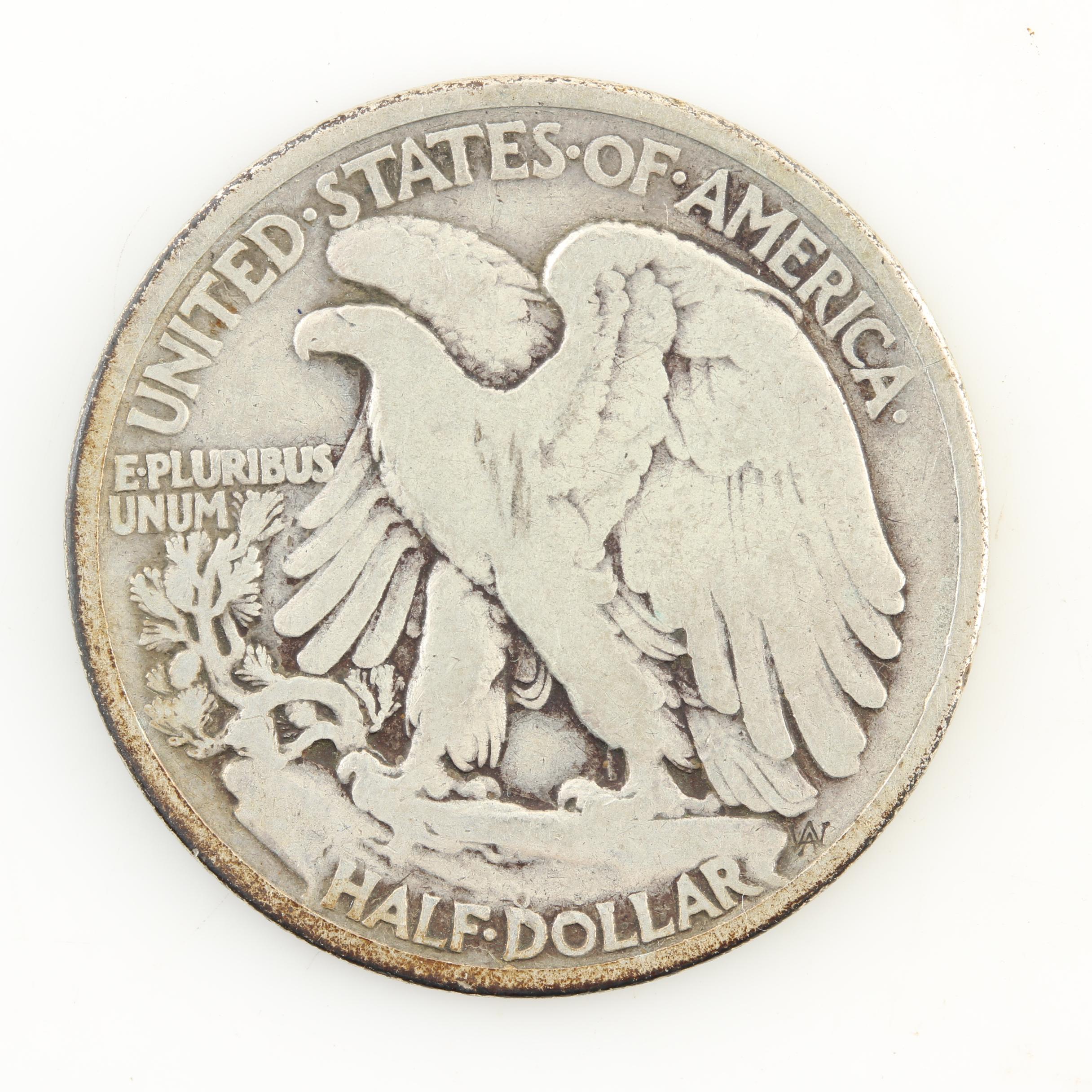 Ten Walking Liberty Silver Half Dollars from the Late 1930s