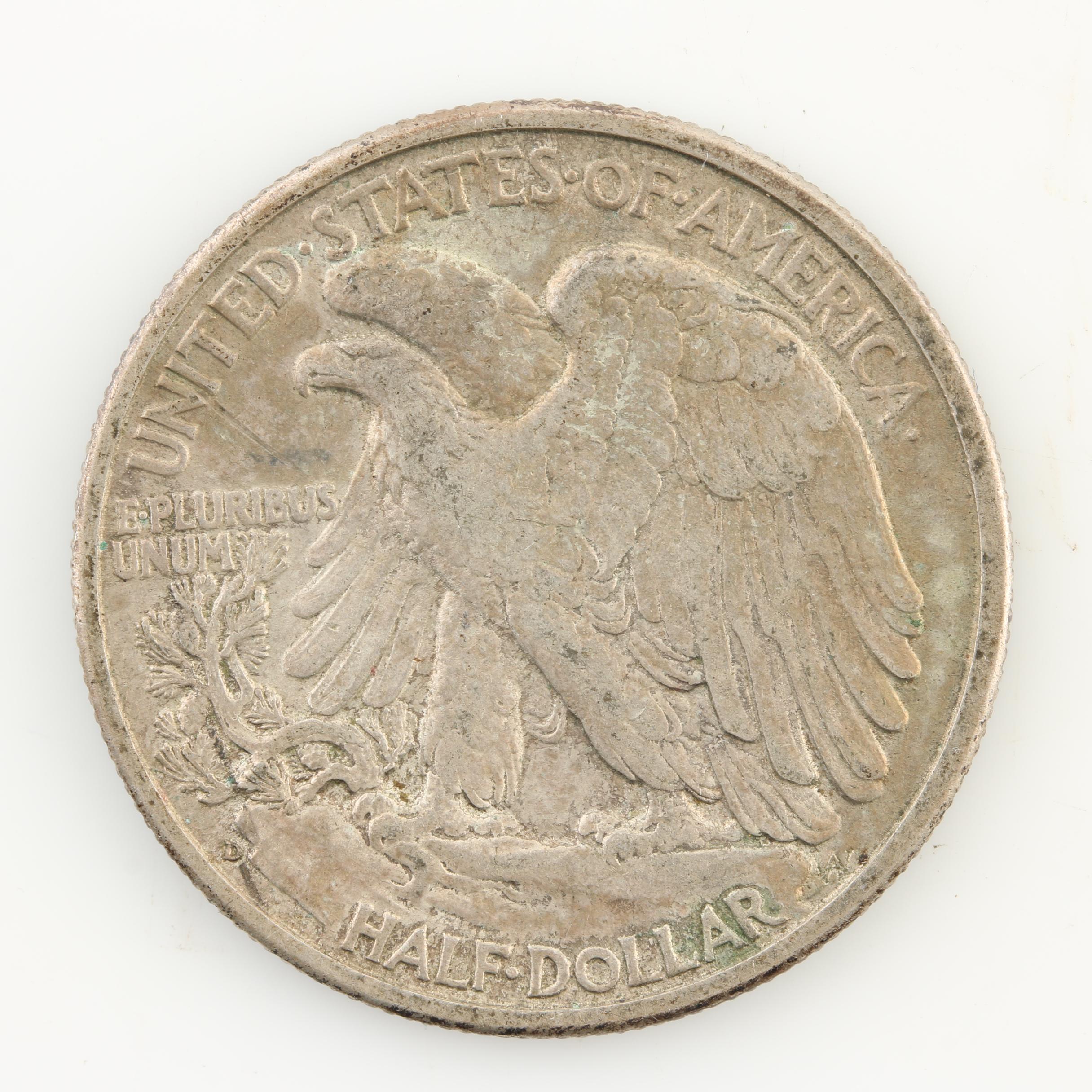 Ten Walking Liberty Silver Half Dollars from the Late 1930s