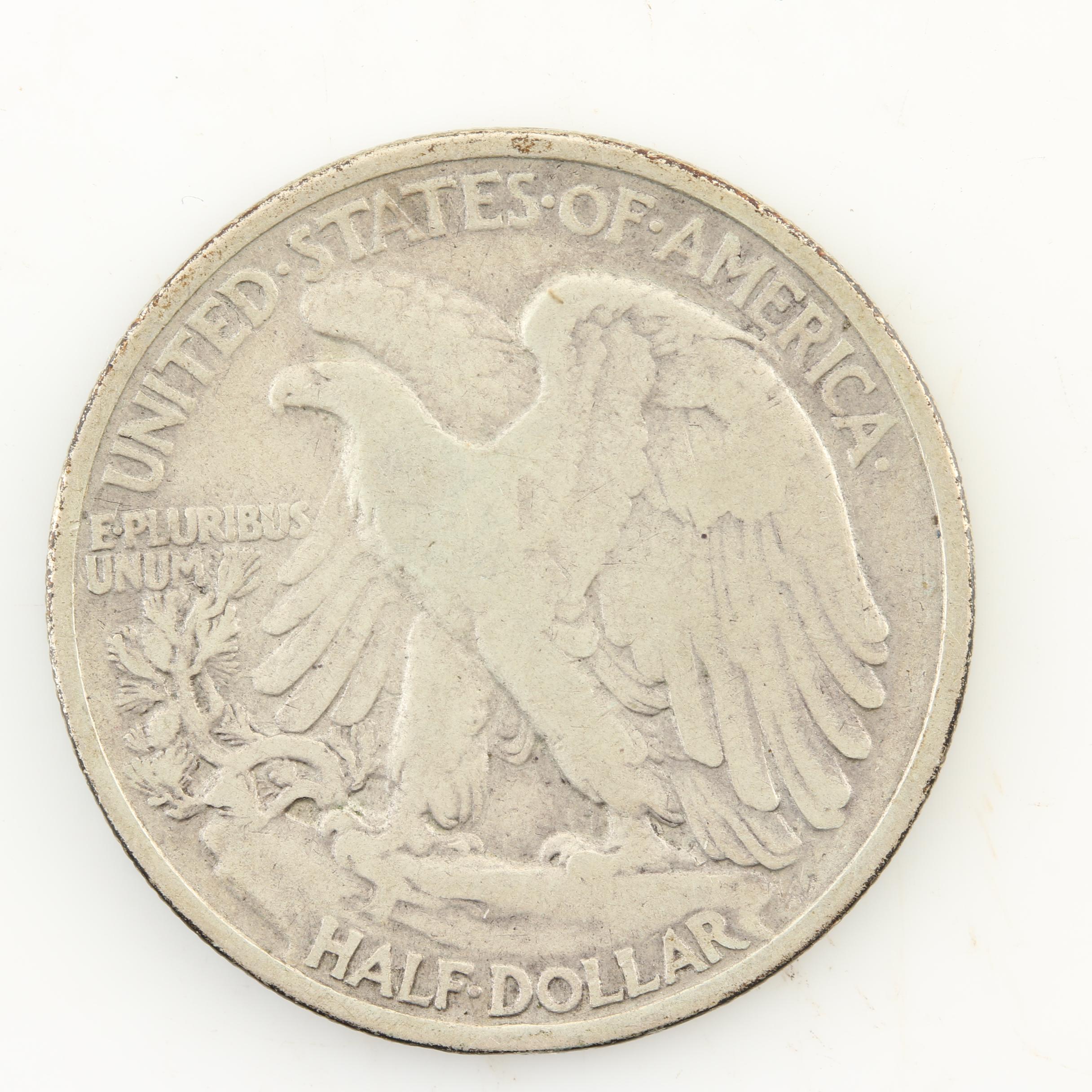 Ten Walking Liberty Silver Half Dollars from the Late 1930s