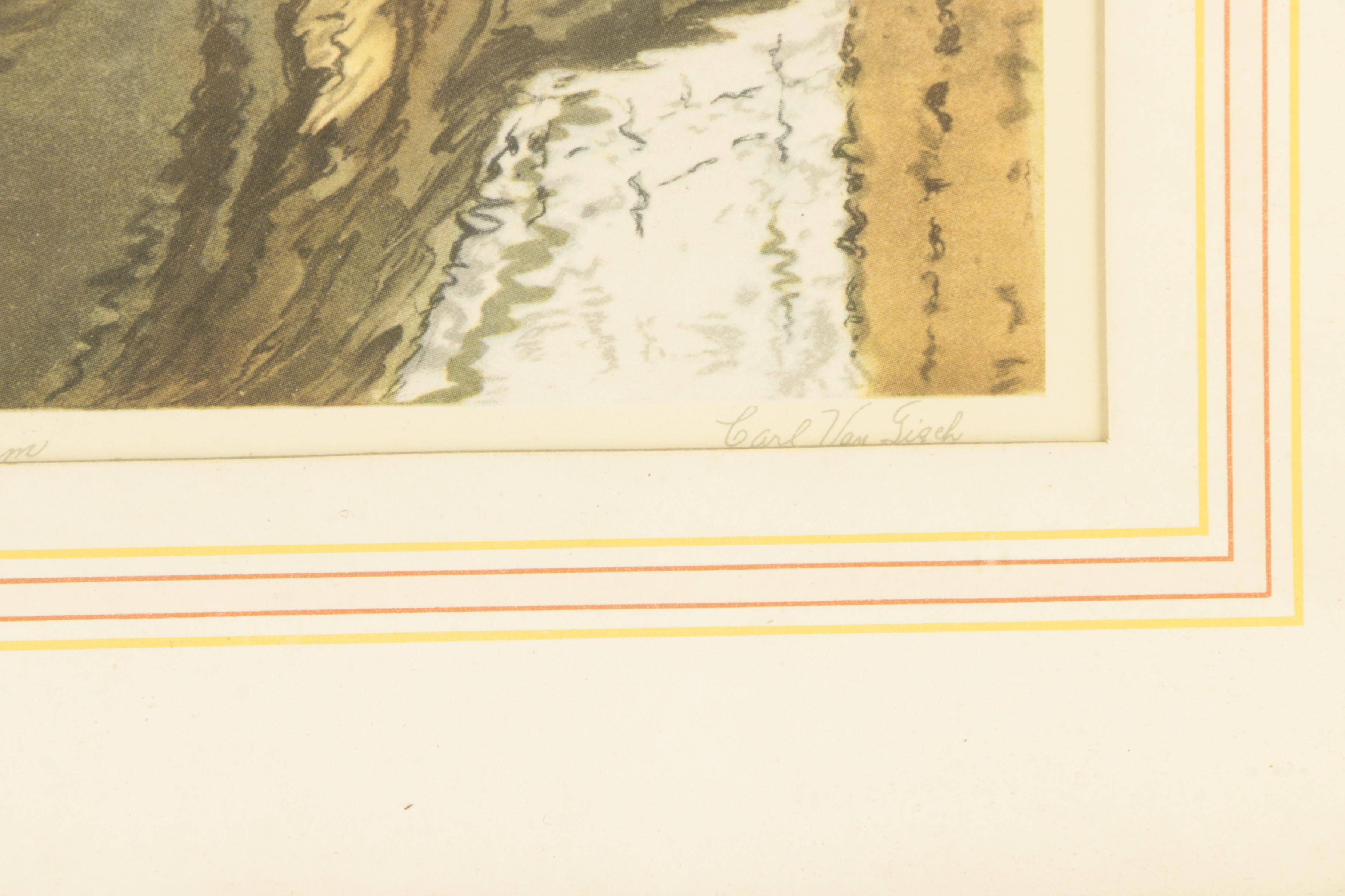 Offset Lithographs after Etchings of European Scenes