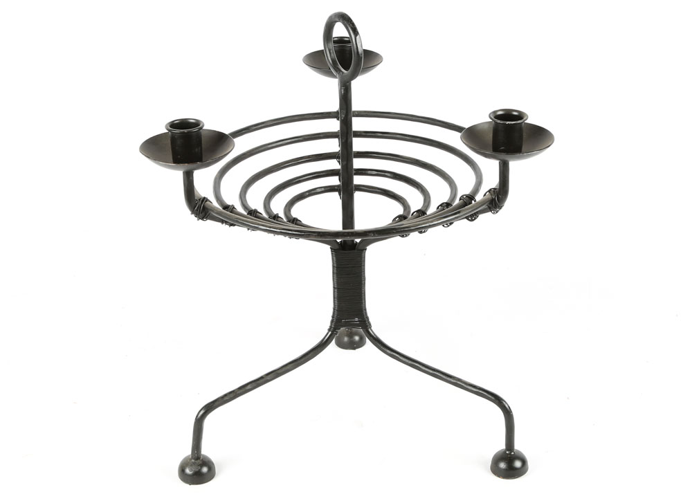 Contemporary Cast Metal Candle Holders