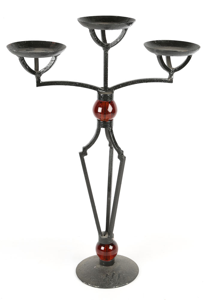 Contemporary Cast Metal Candle Holders