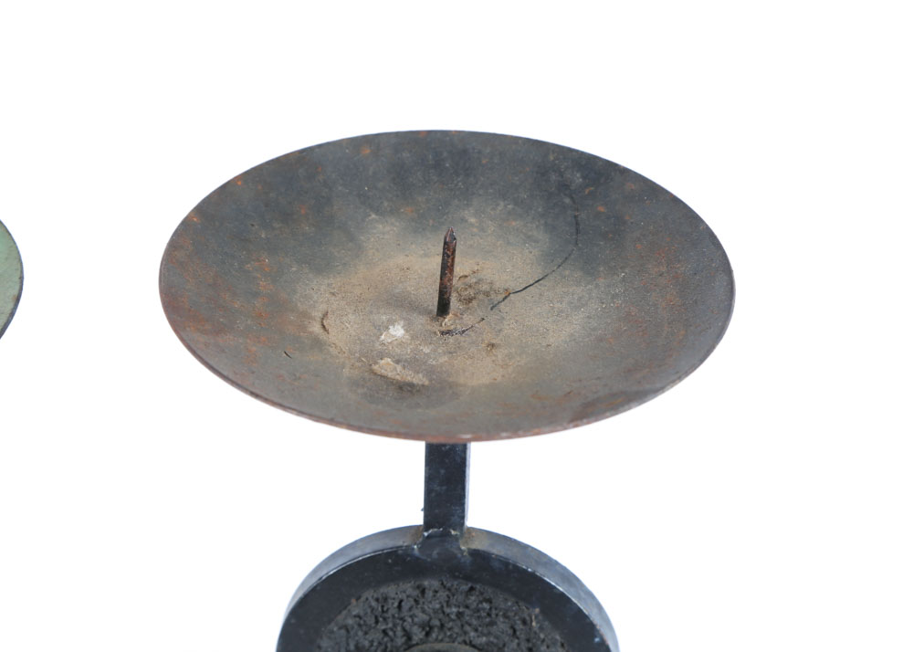 Contemporary Cast Metal Candle Holders