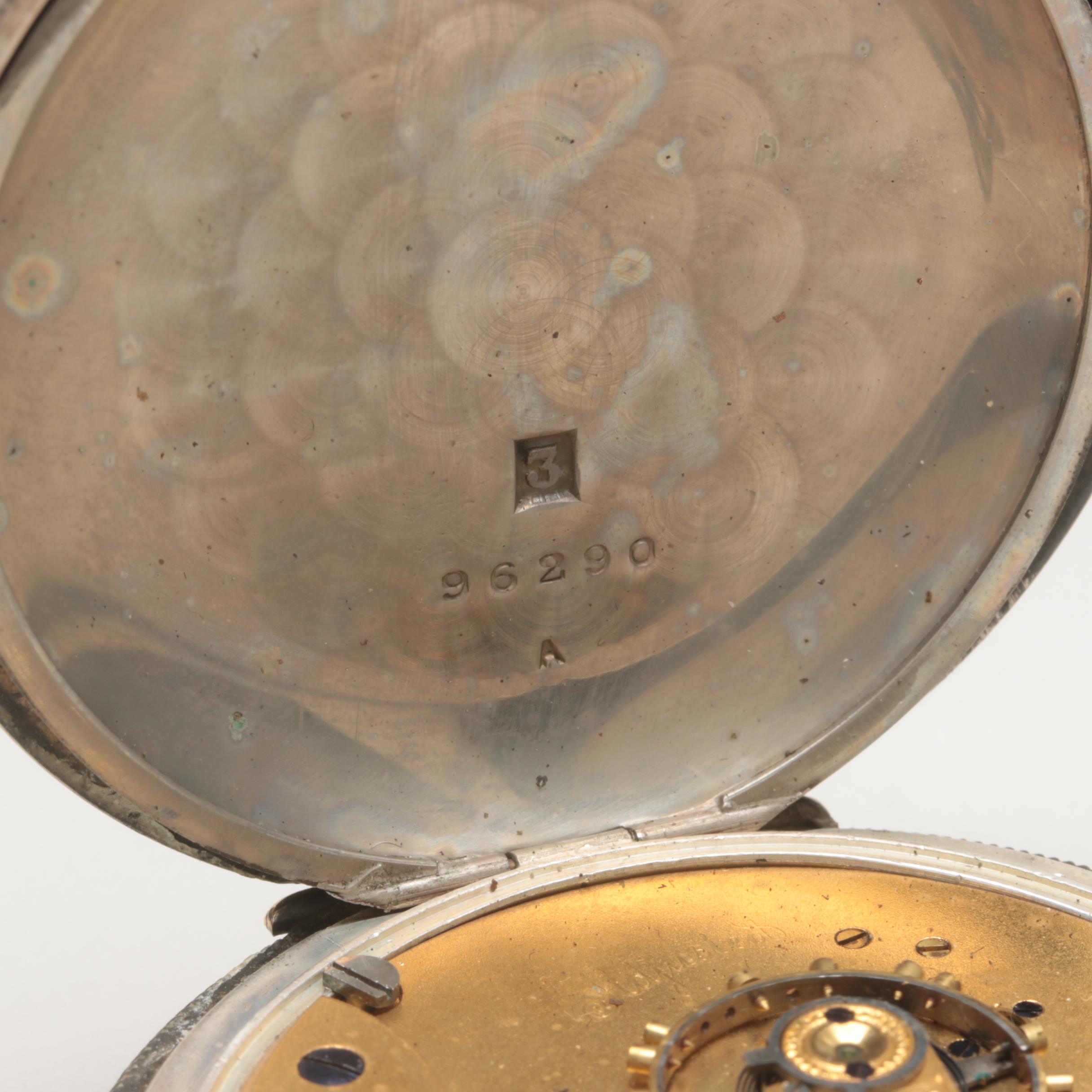 Vintage Circa 1890 American Waltham Coin Silver Pocket Watch