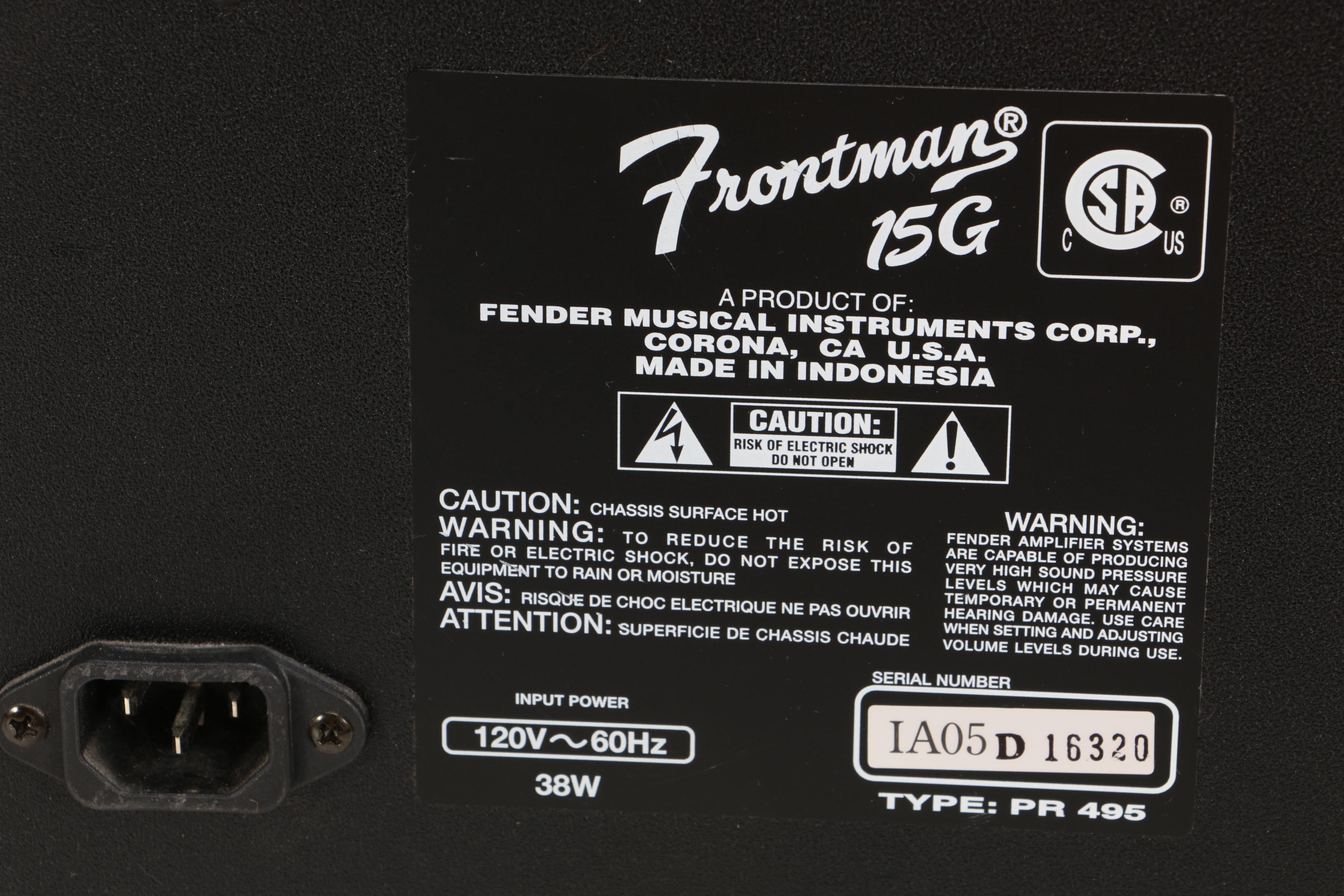 Fender Frontman 15G Guitar Amp