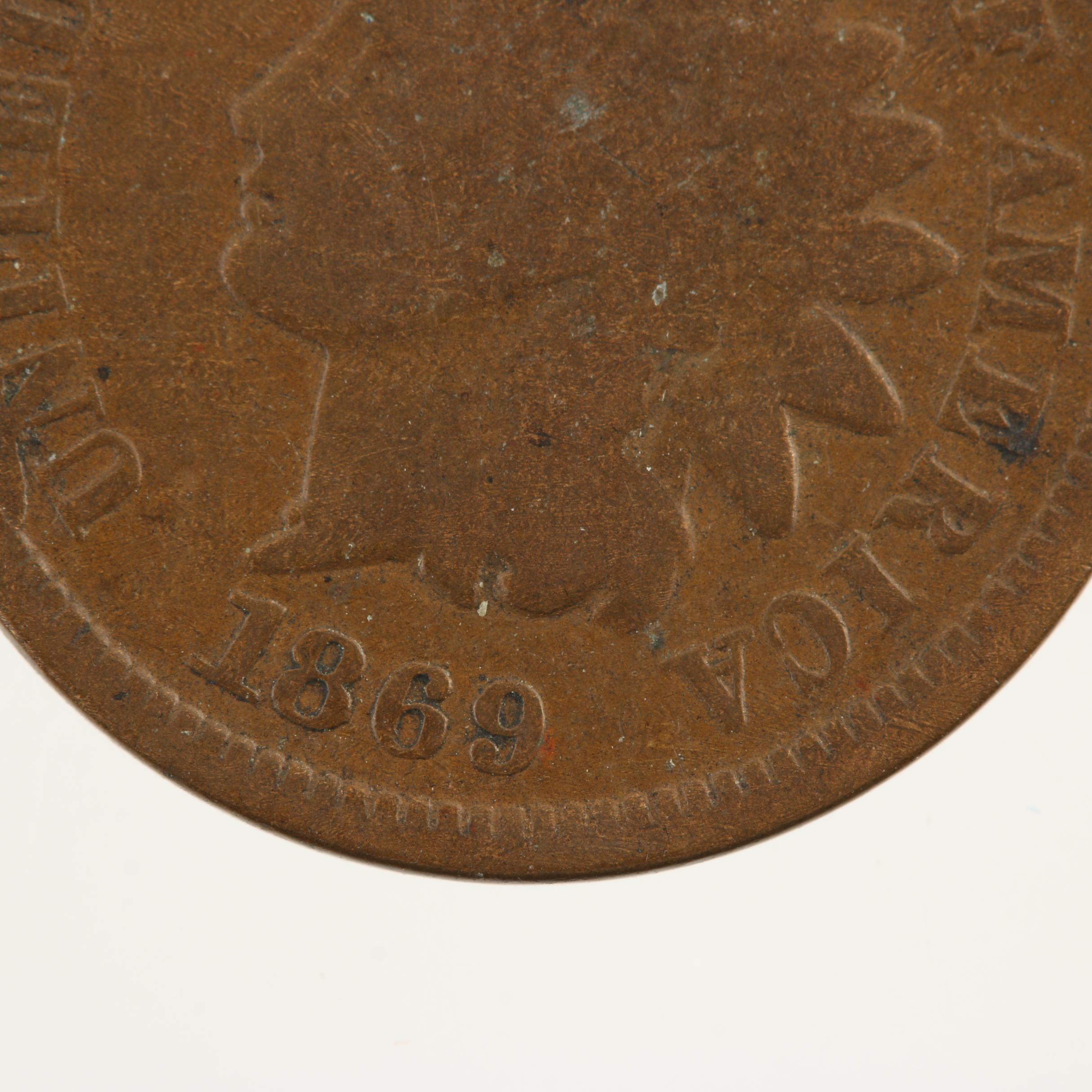 Better Date 1869 Indian Head Cent