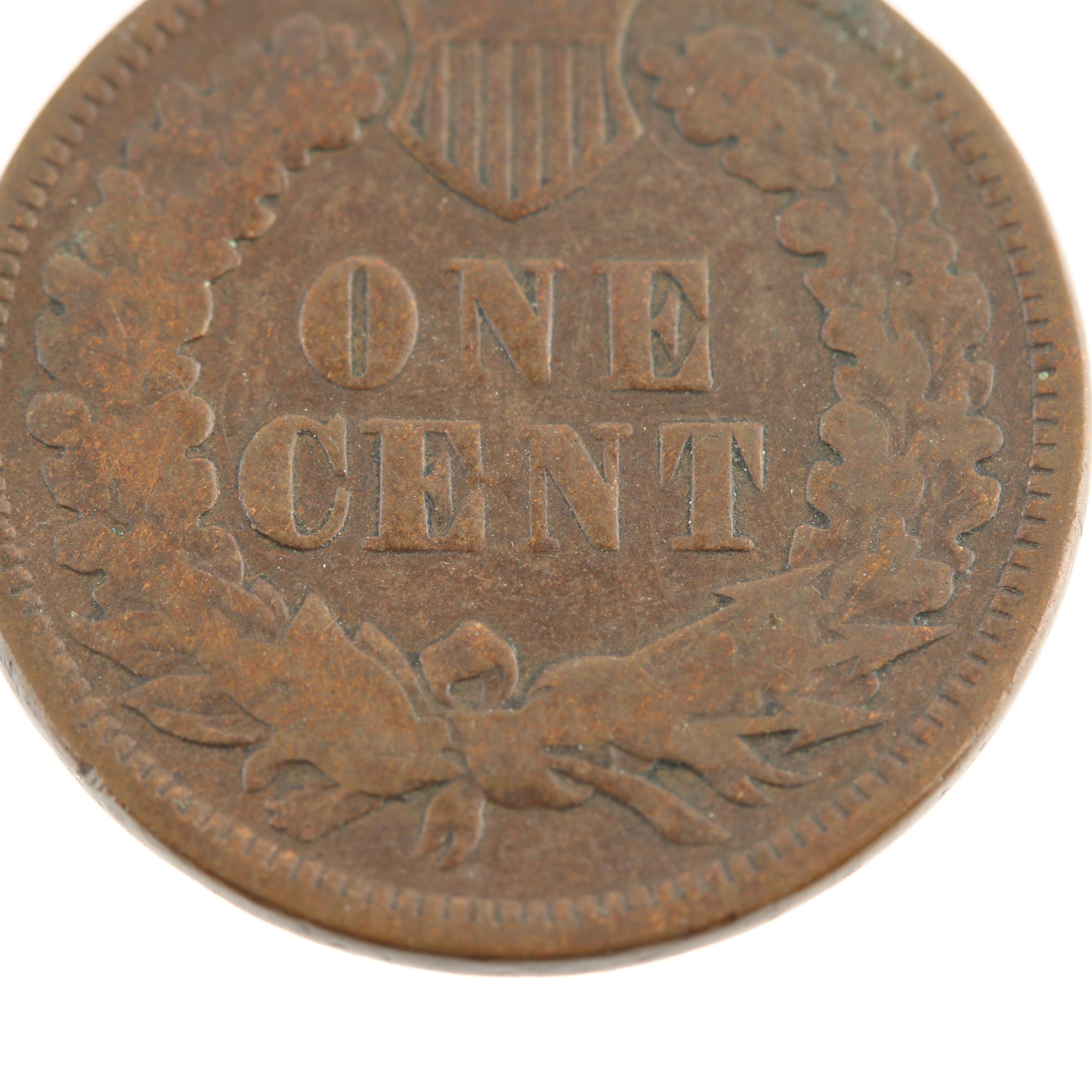Better Date 1870 Indian Head Cent, Bold "N" Variety