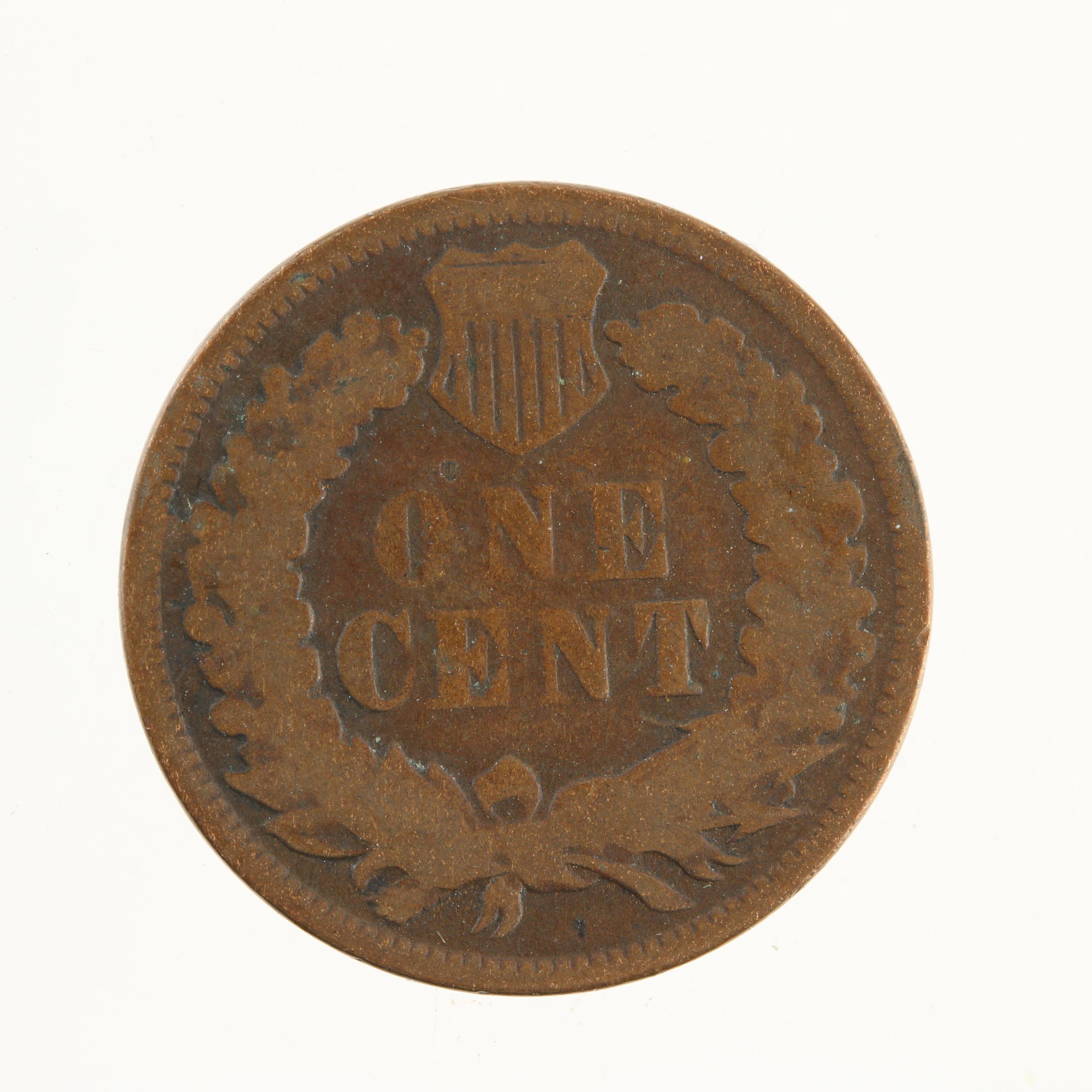 Better Date 1871 Indian Head Cent, Bold "N" Variety