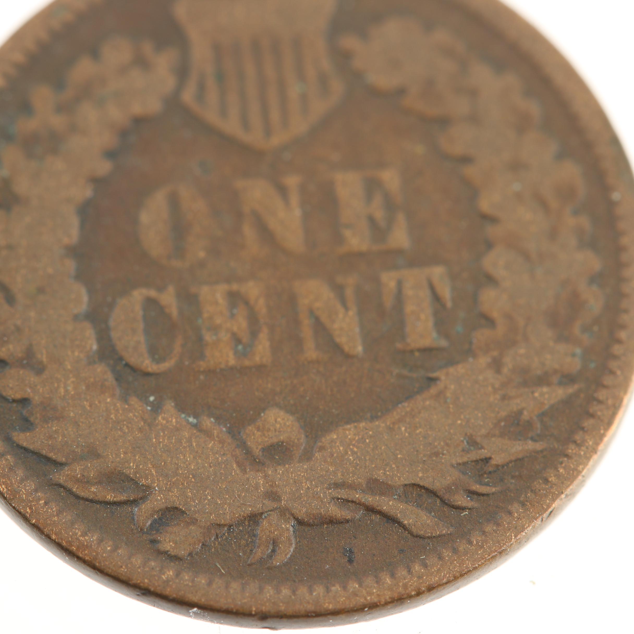 Better Date 1871 Indian Head Cent, Bold "N" Variety