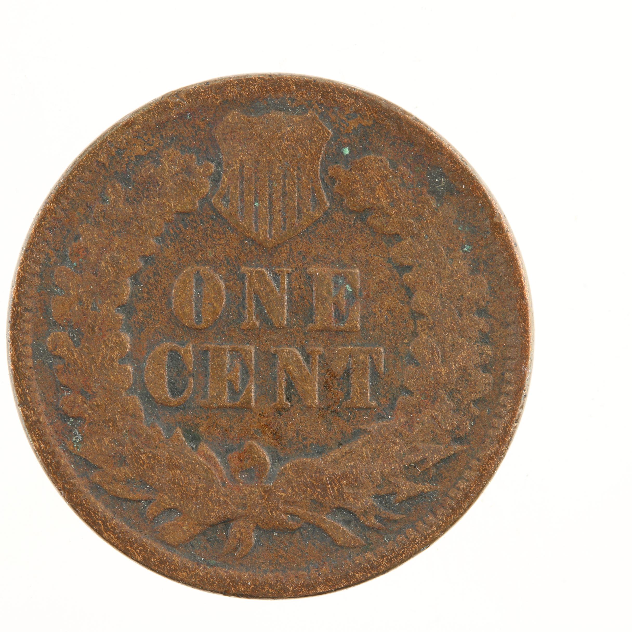 Better Date 1873 Indian Head Cent, Open "3" Variety